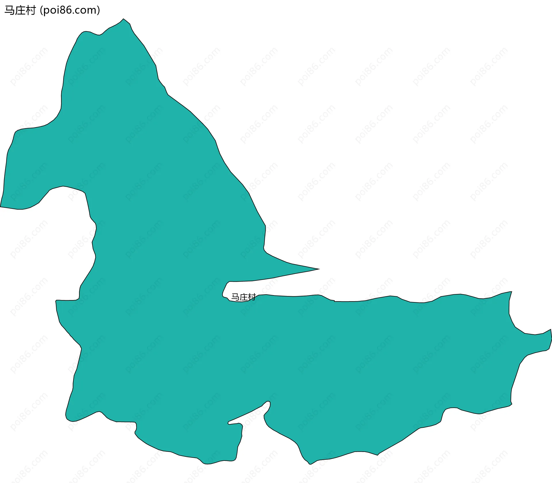 马庄村边界地图