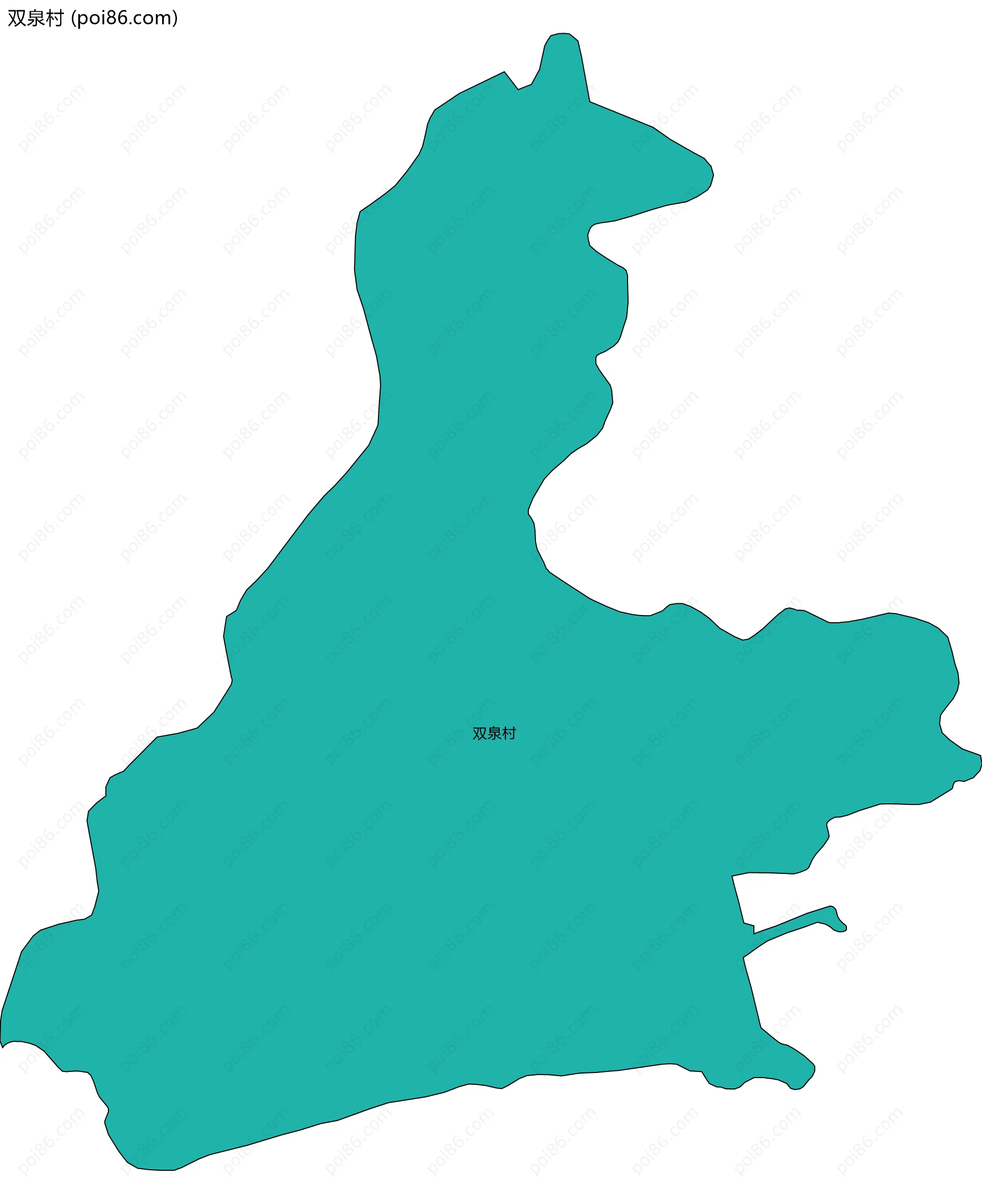 双泉村边界地图