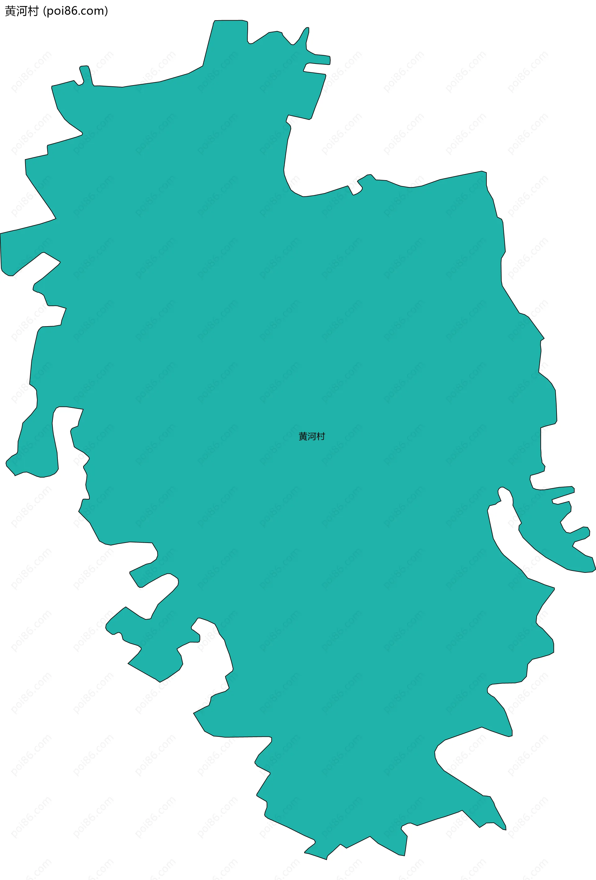 黄河村边界地图
