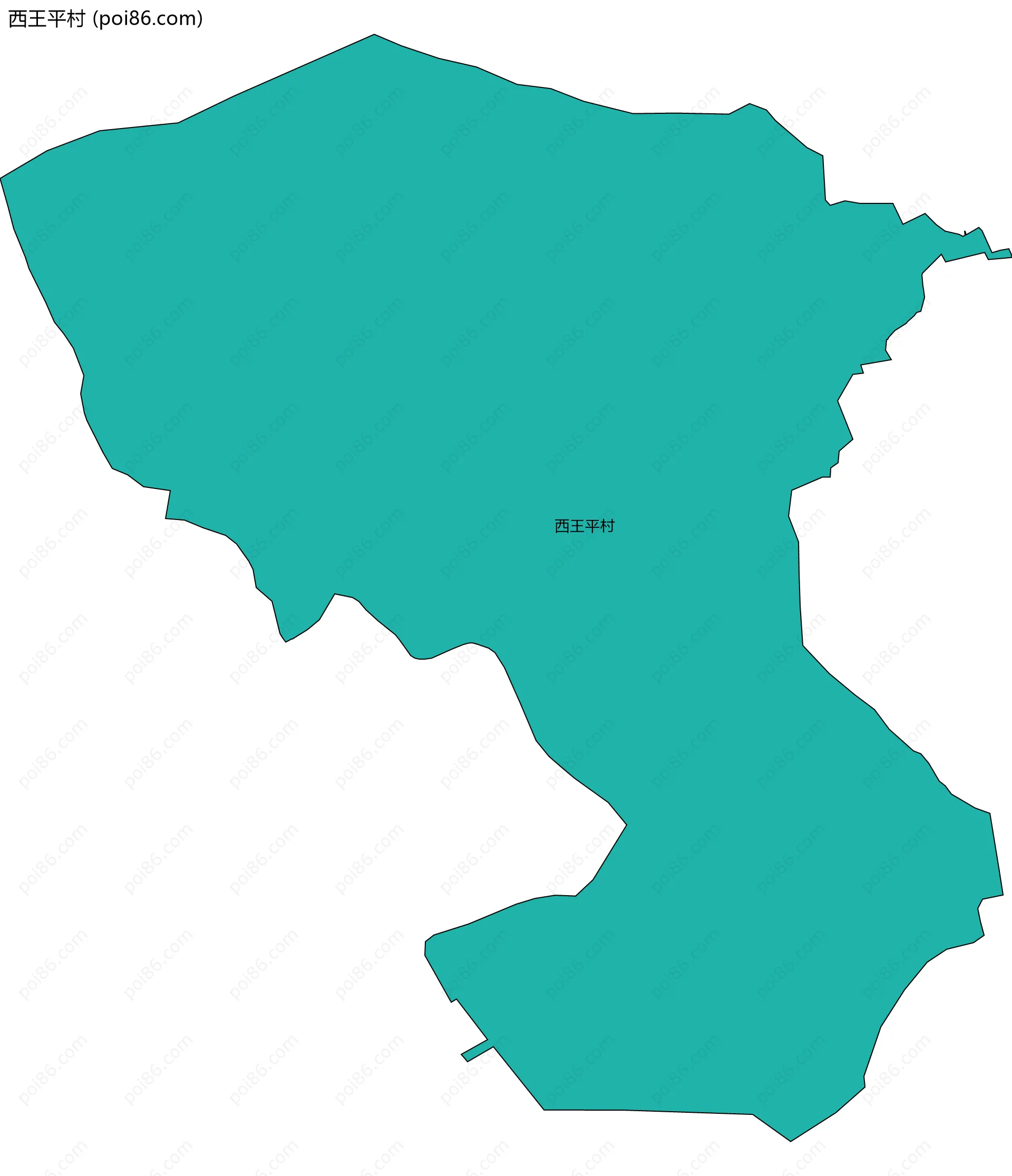 西王平村边界地图