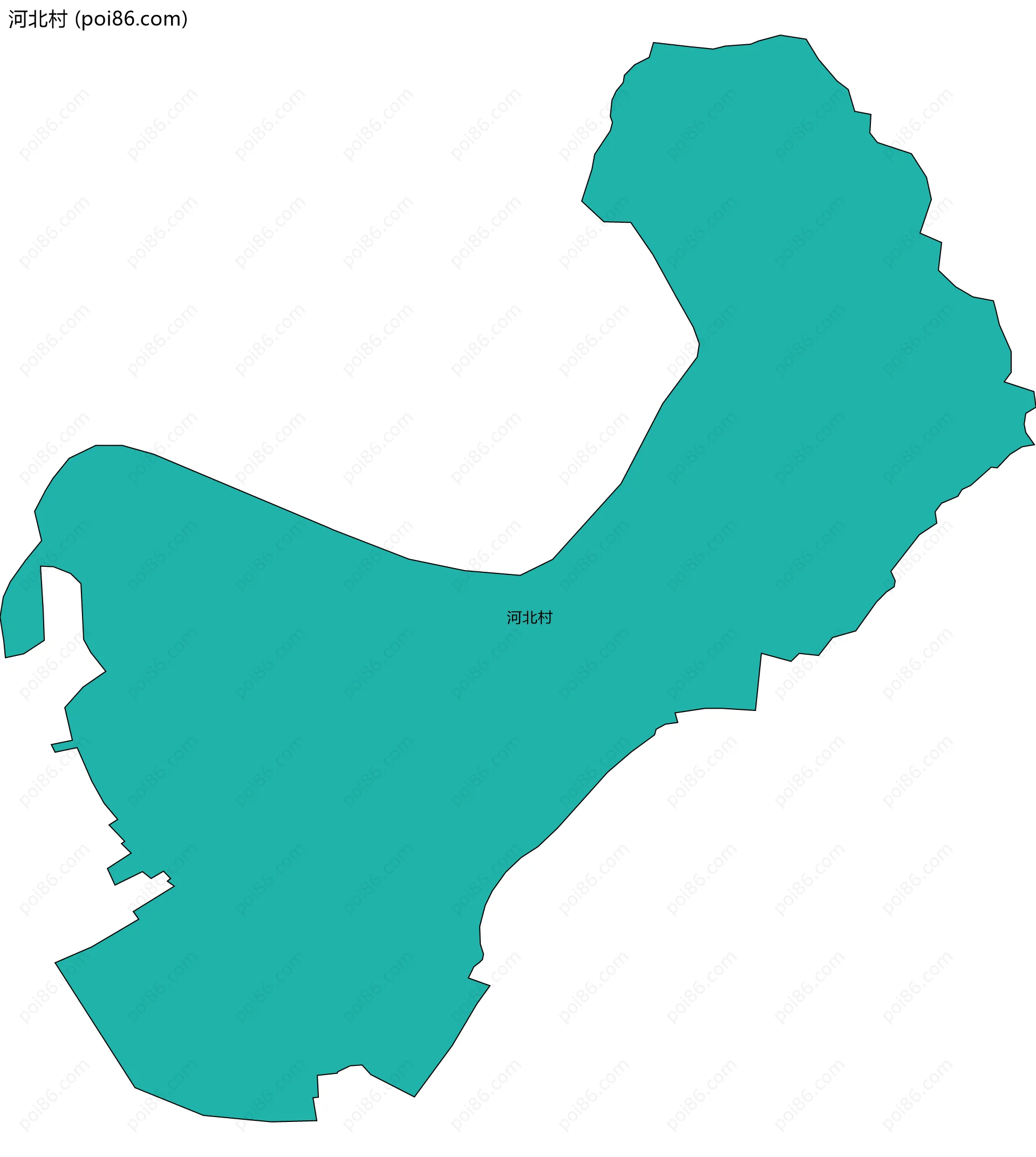 河北村边界地图