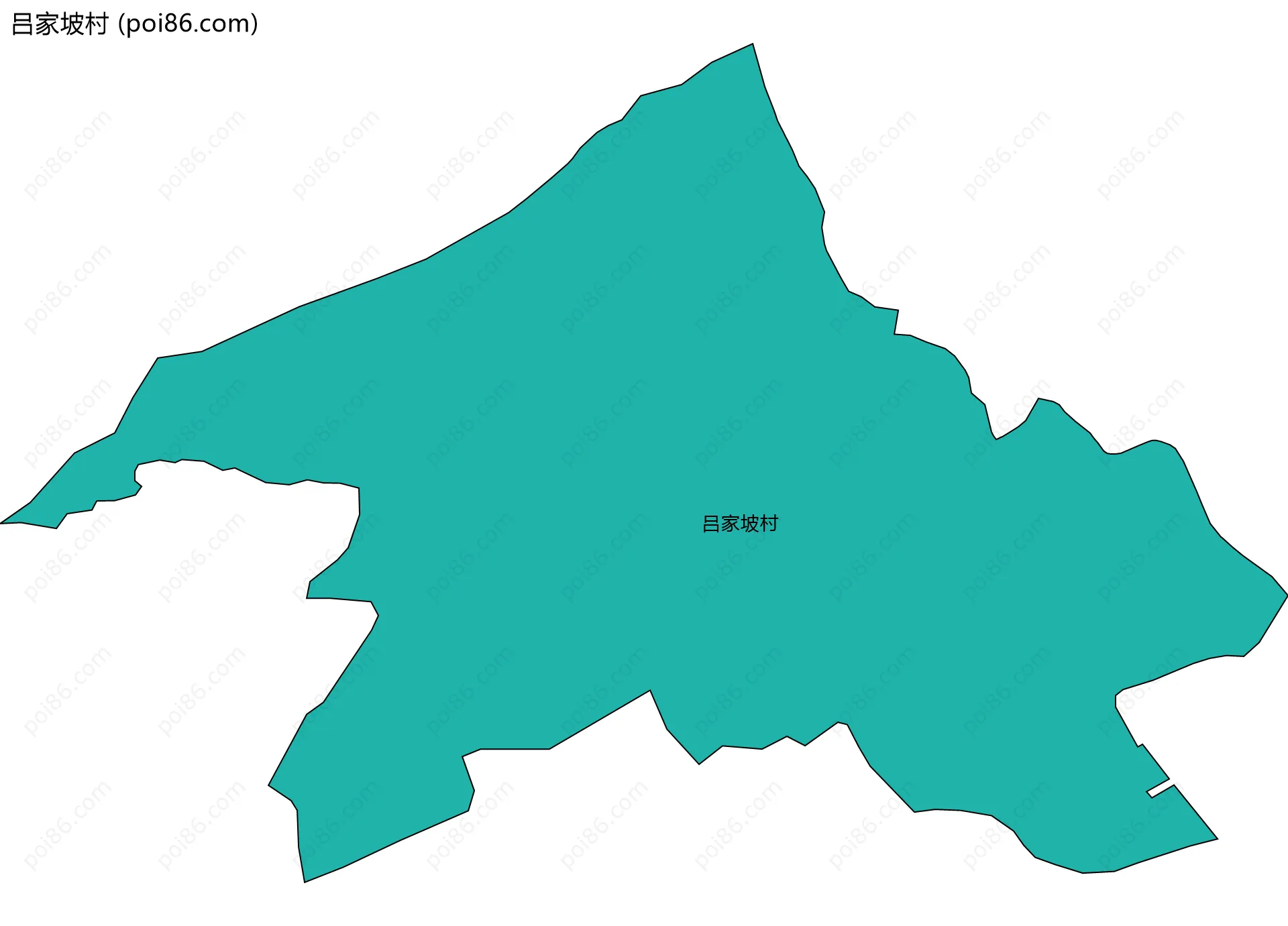 吕家坡村边界地图