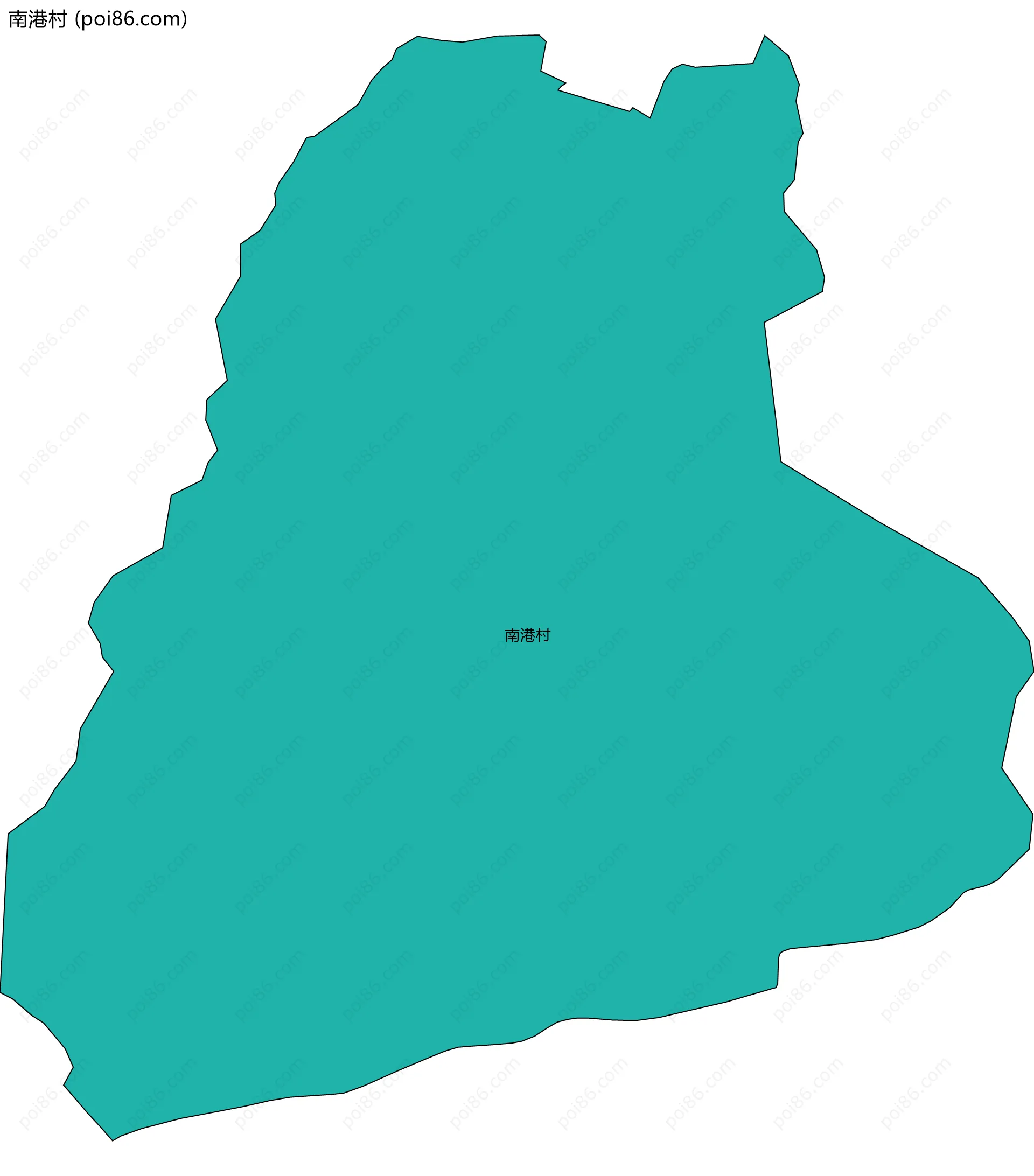 南港村边界地图
