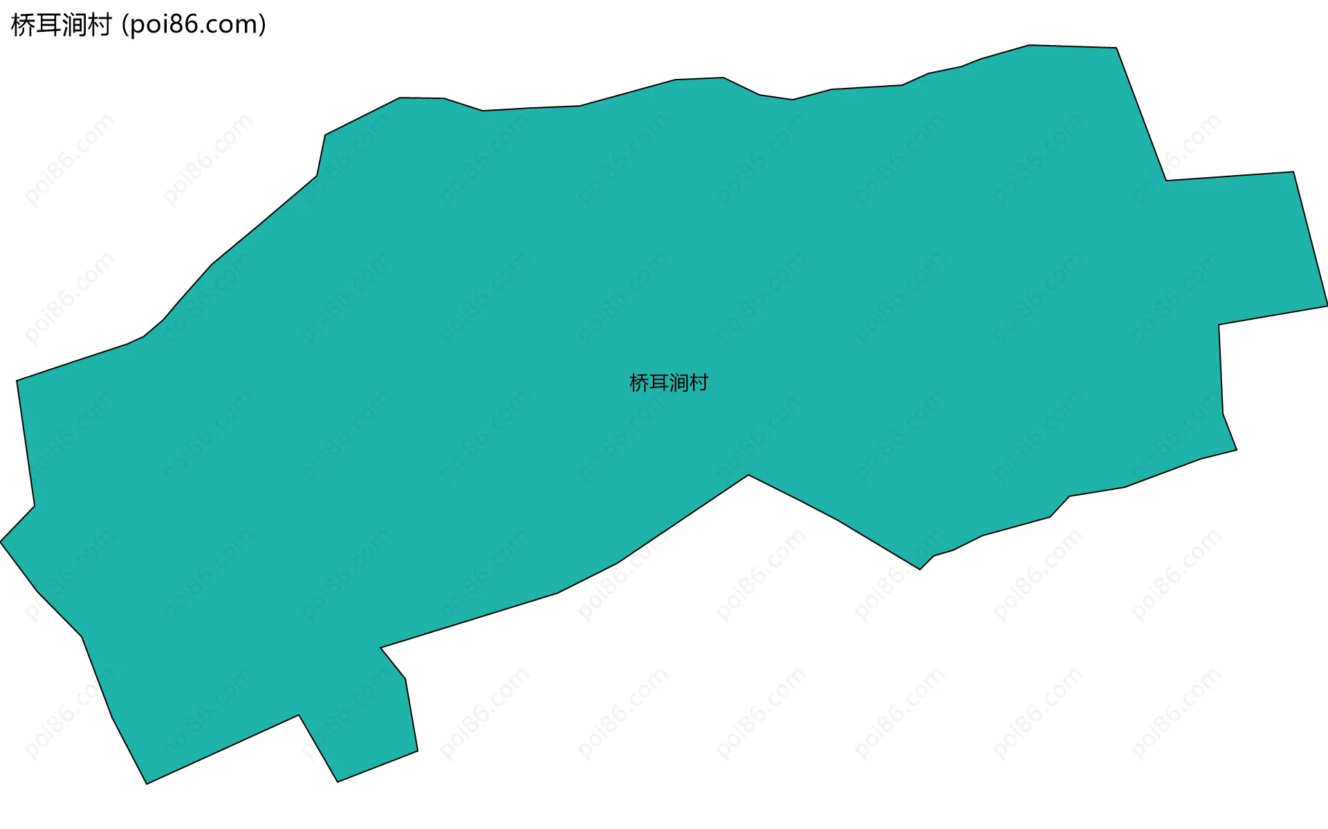 桥耳涧村边界地图