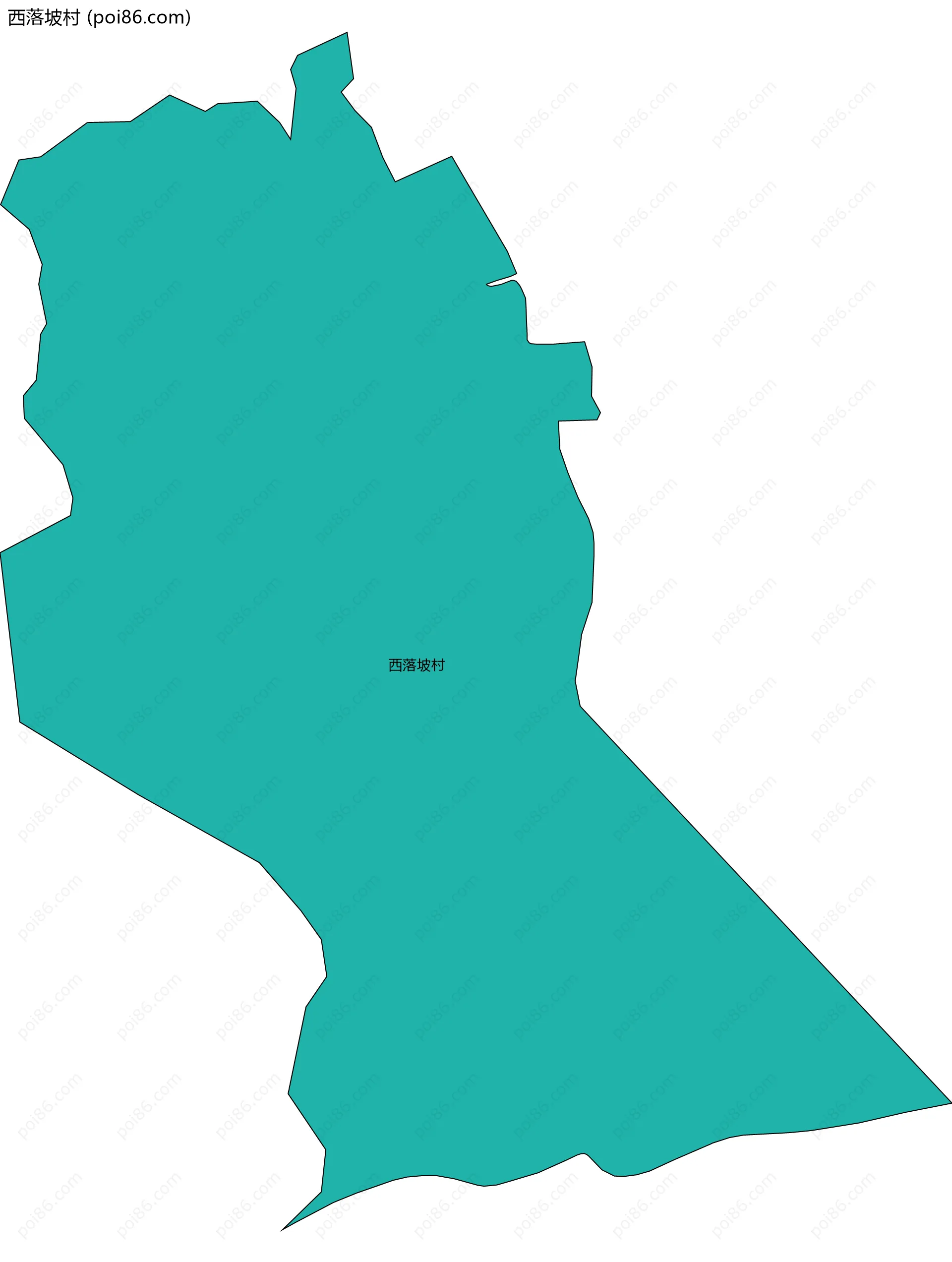 西落坡村边界地图