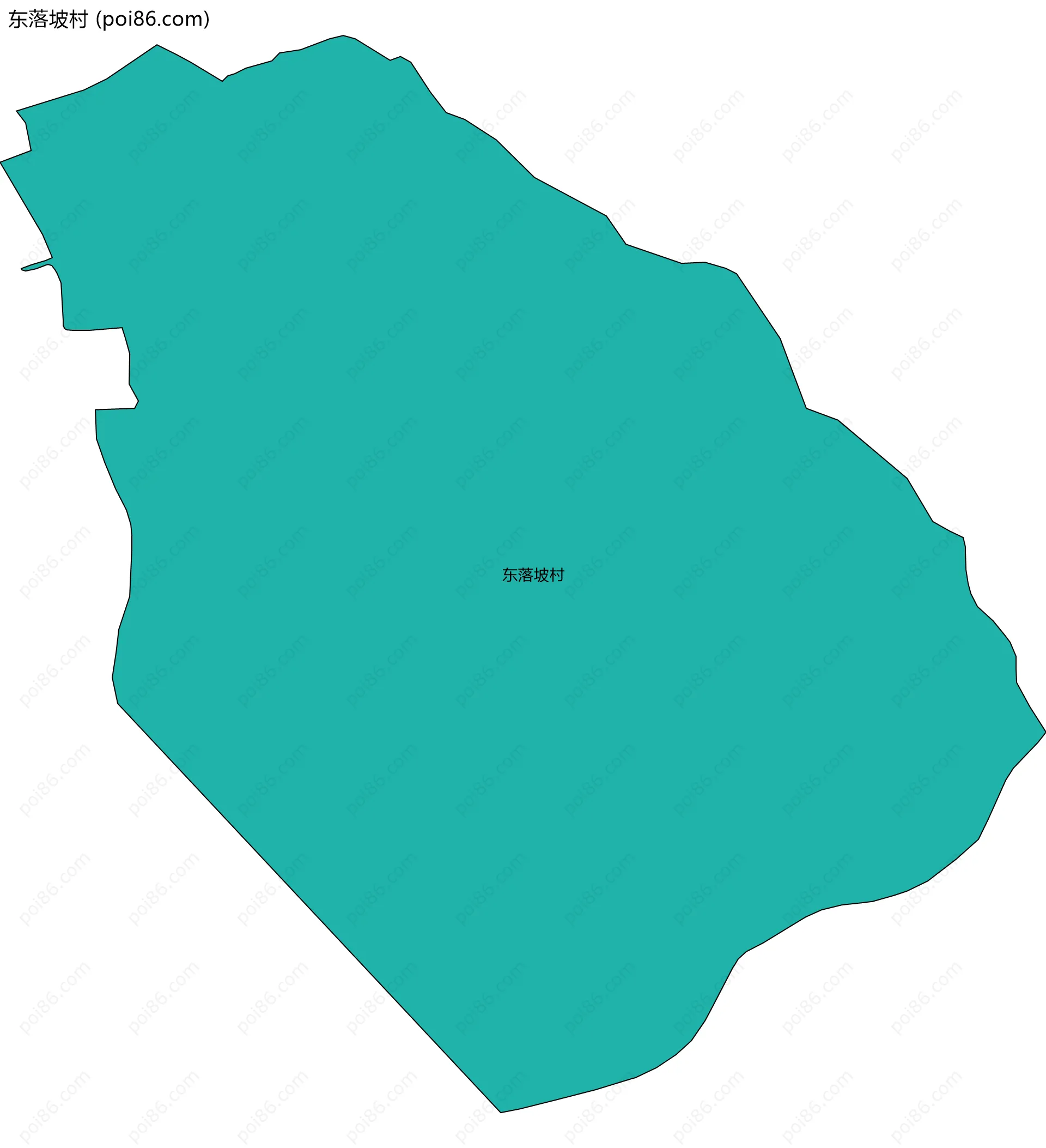 东落坡村边界地图