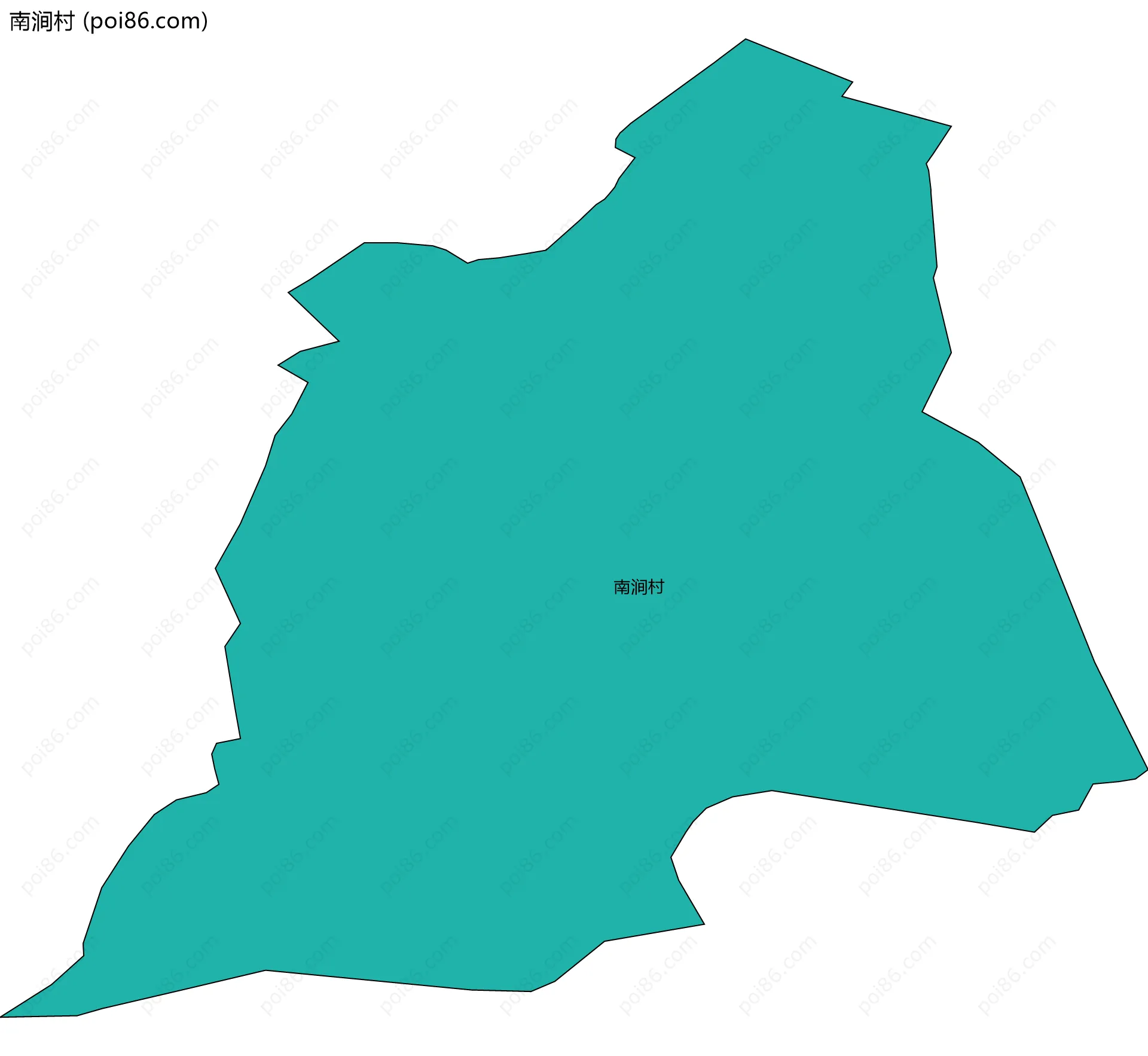 南涧村边界地图