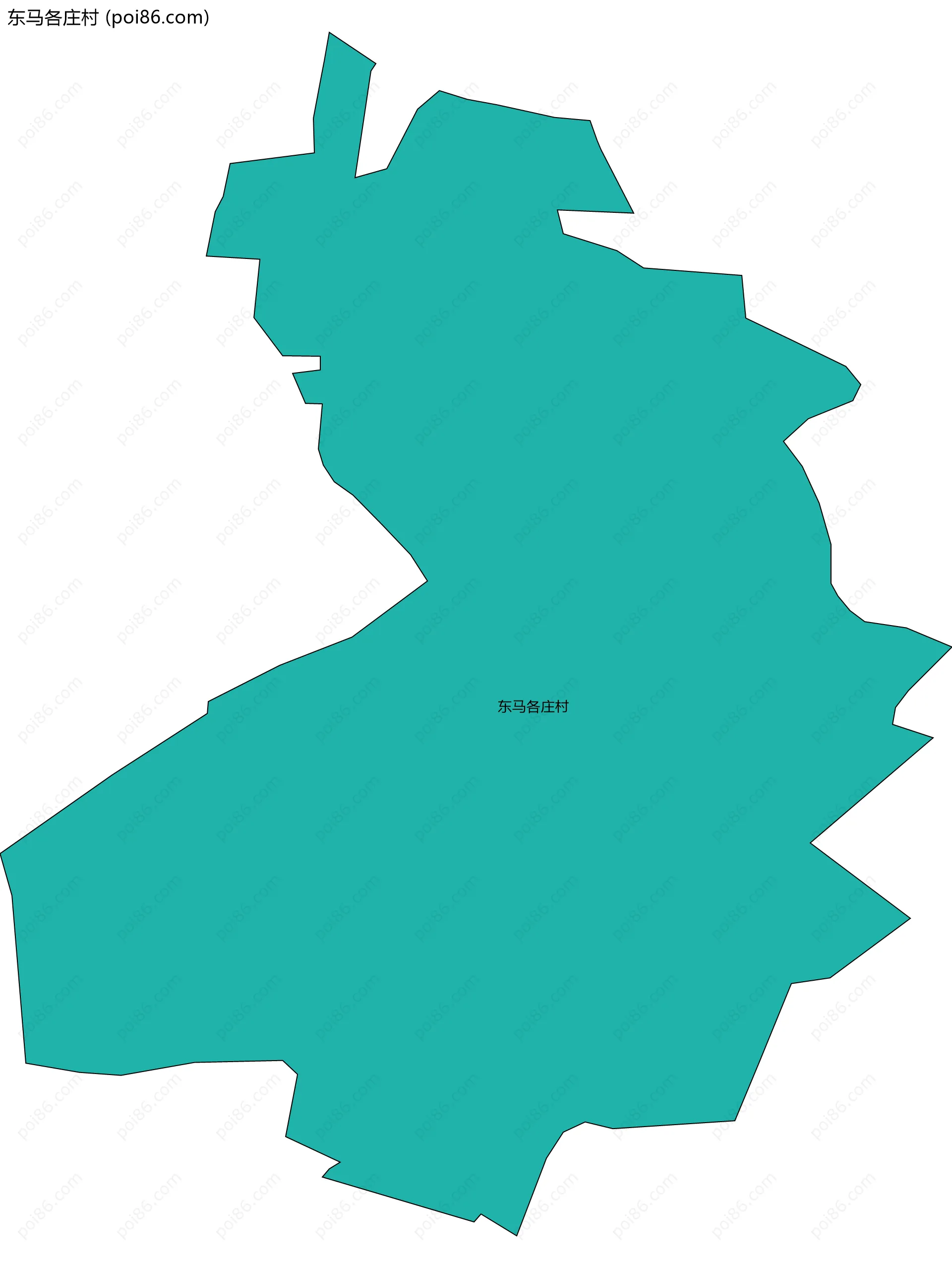 东马各庄村边界地图