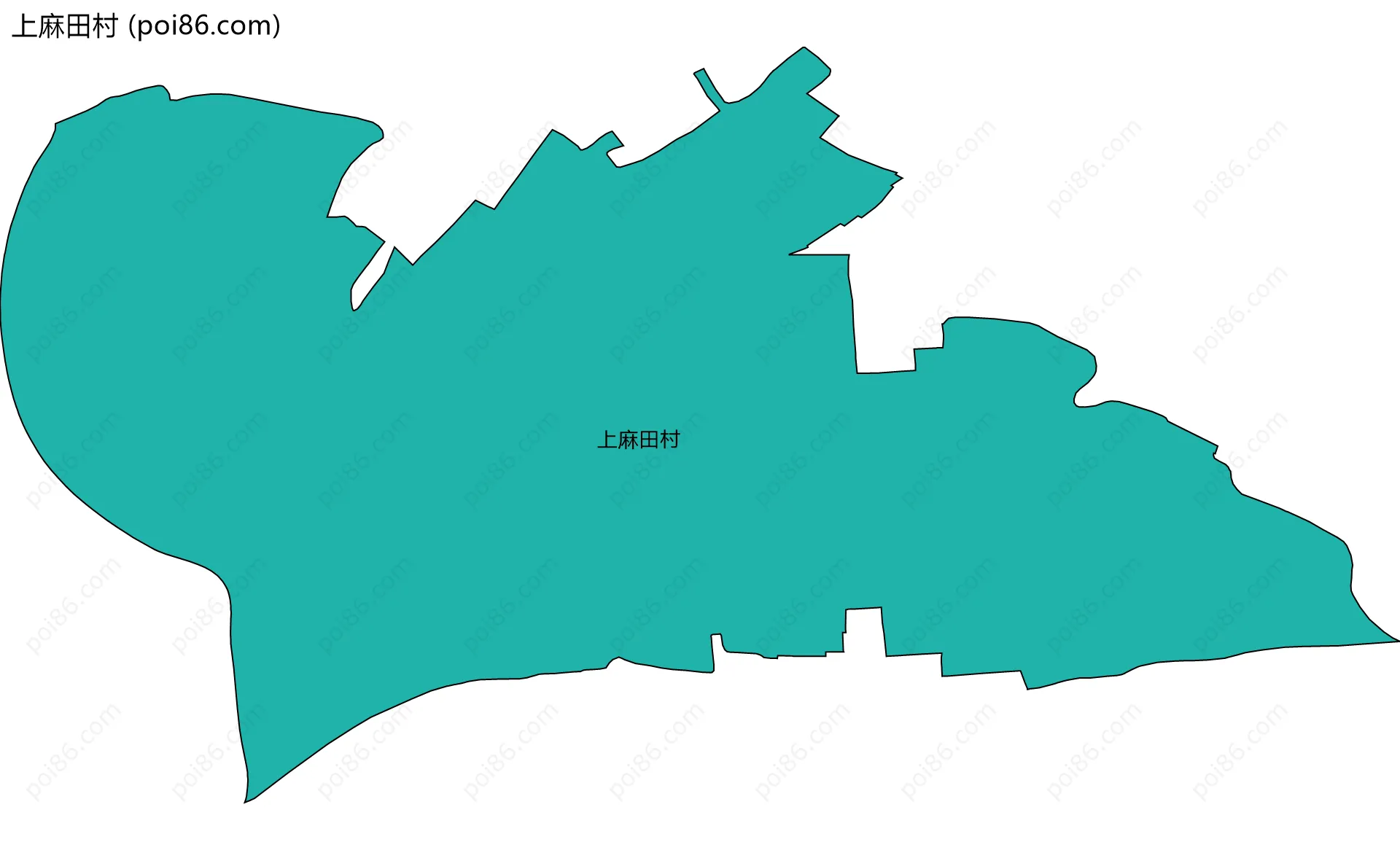 上麻田村边界地图