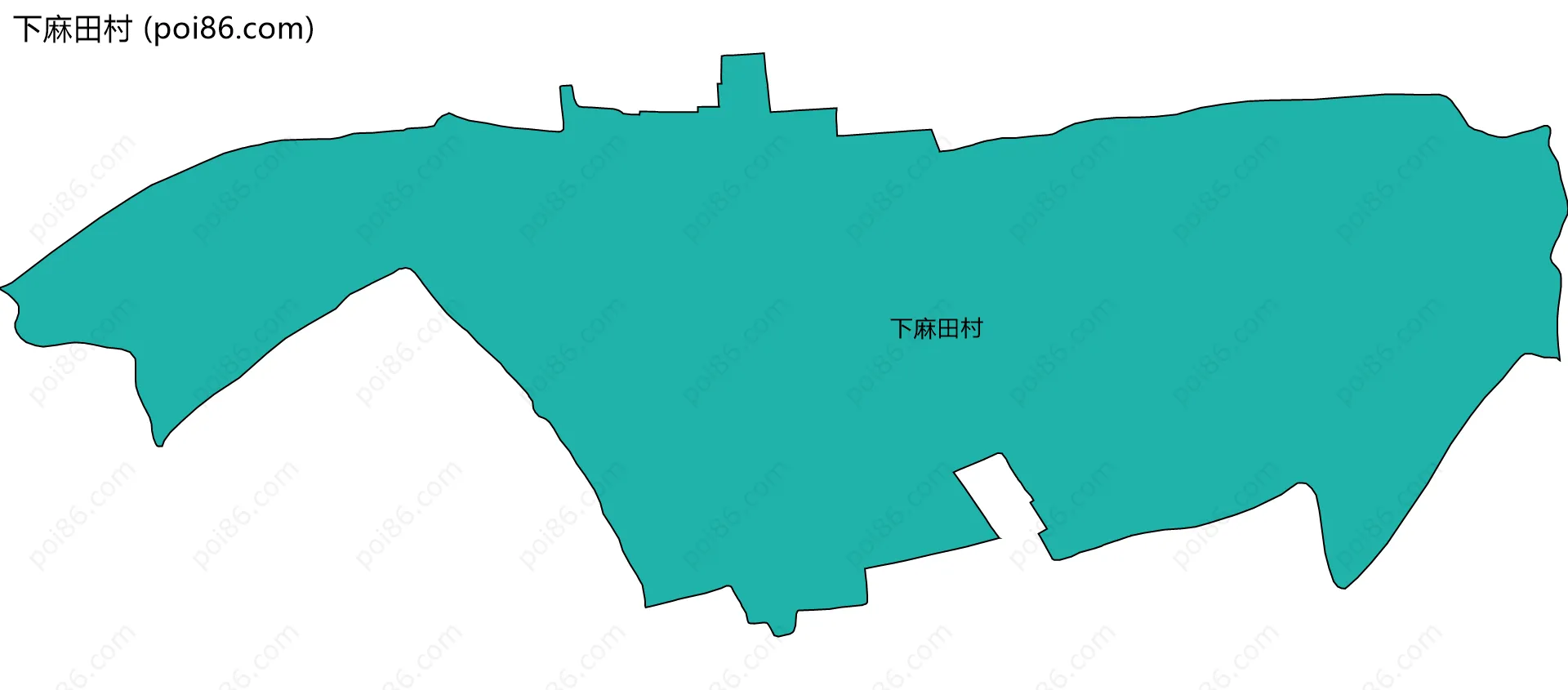 下麻田村边界地图