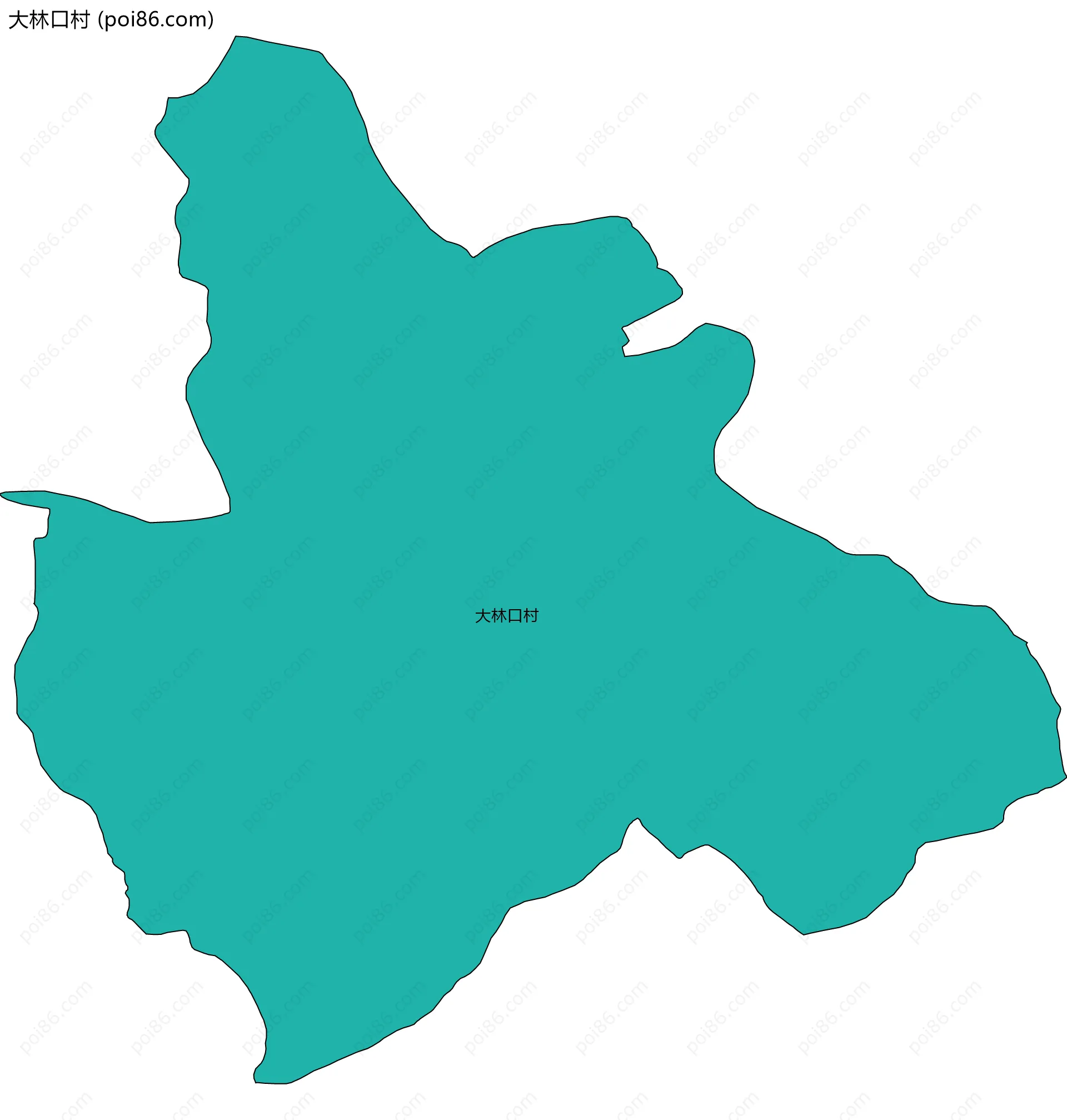 大林口村边界地图