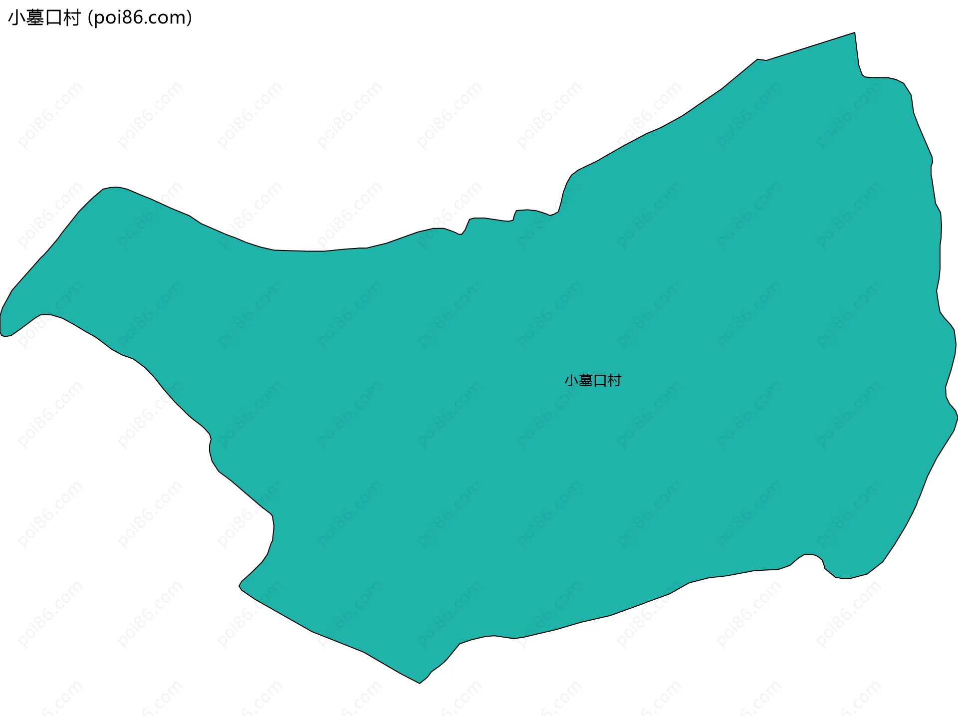 小墓口村边界地图