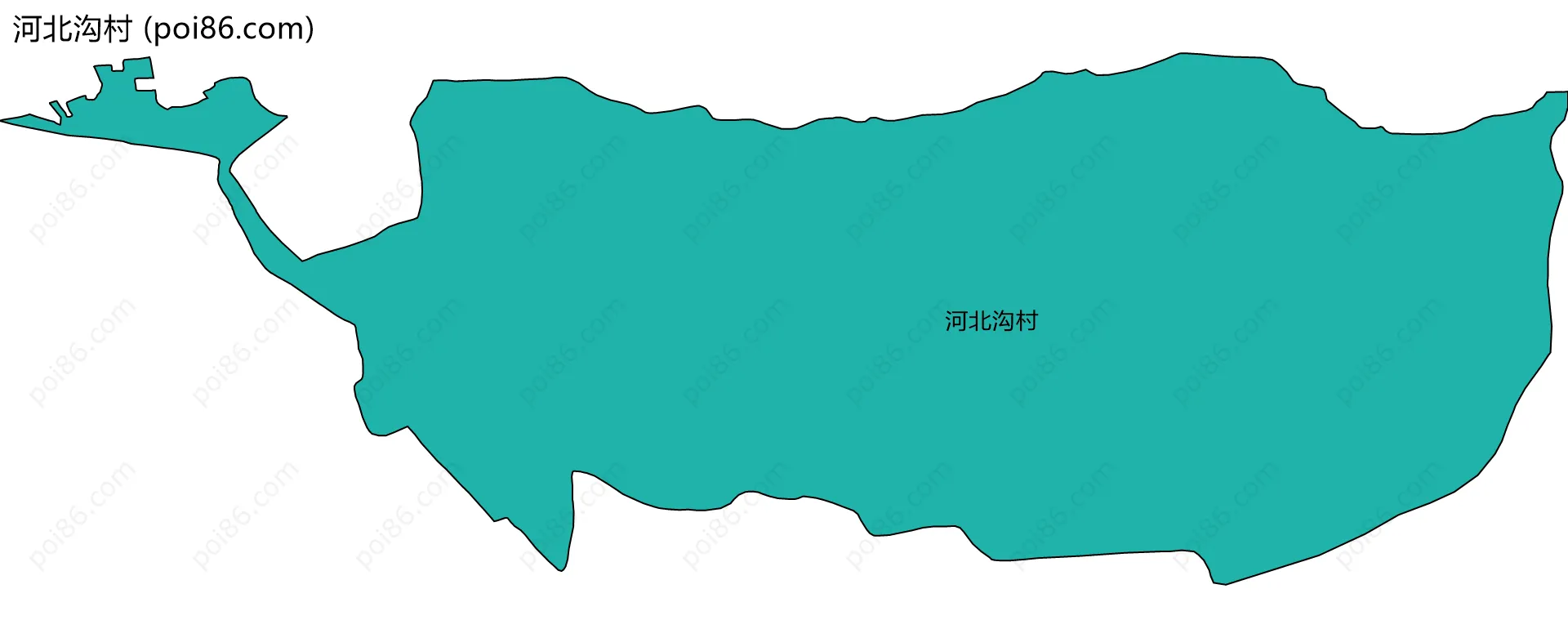 河北沟村边界地图