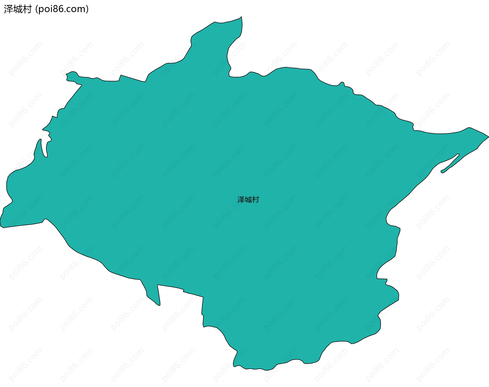 泽城村边界地图