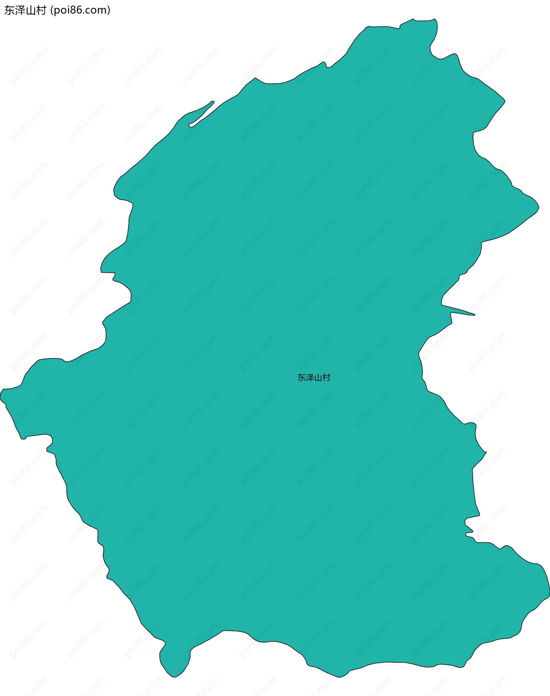 东泽山村边界地图