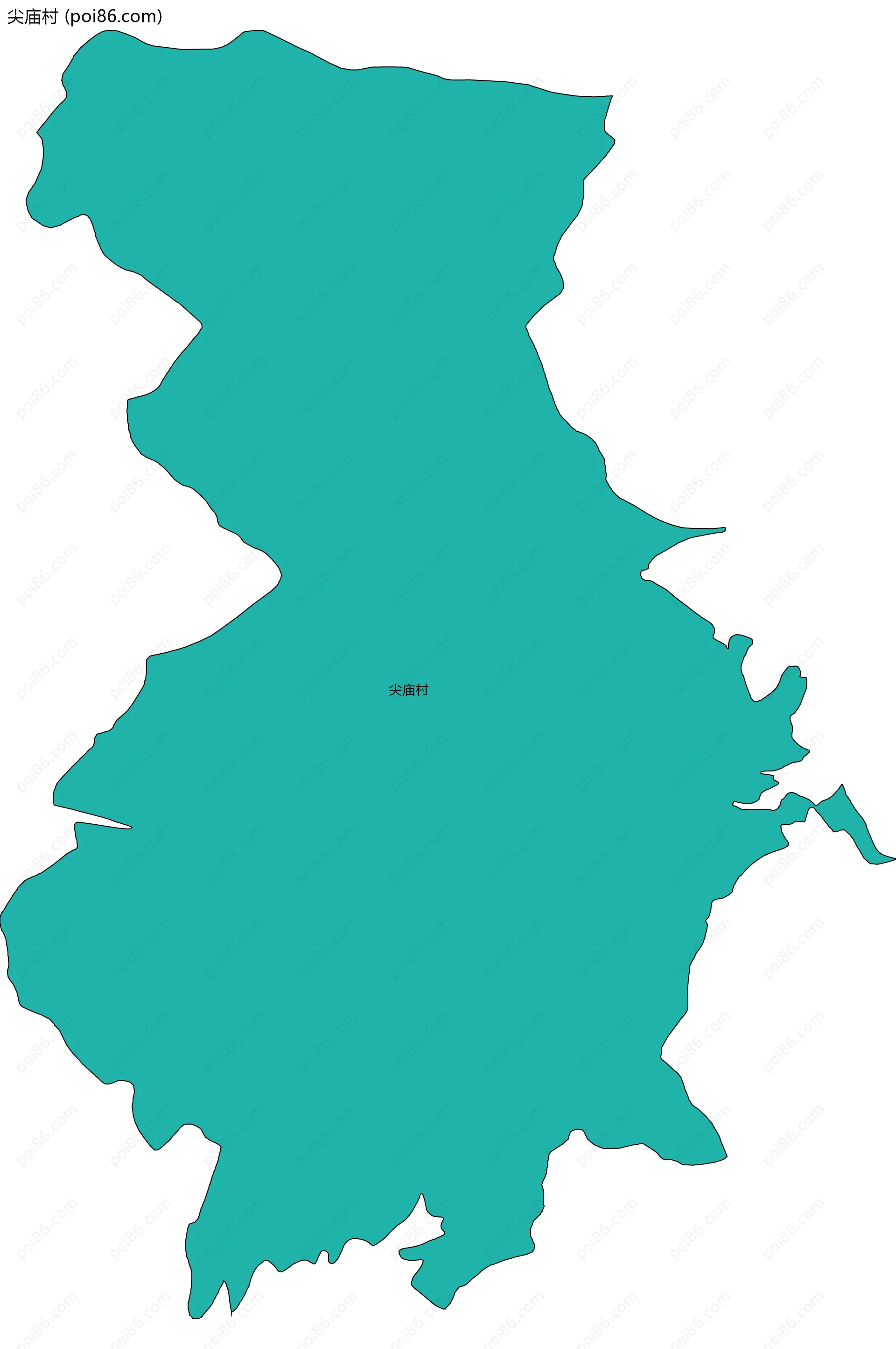 尖庙村边界地图