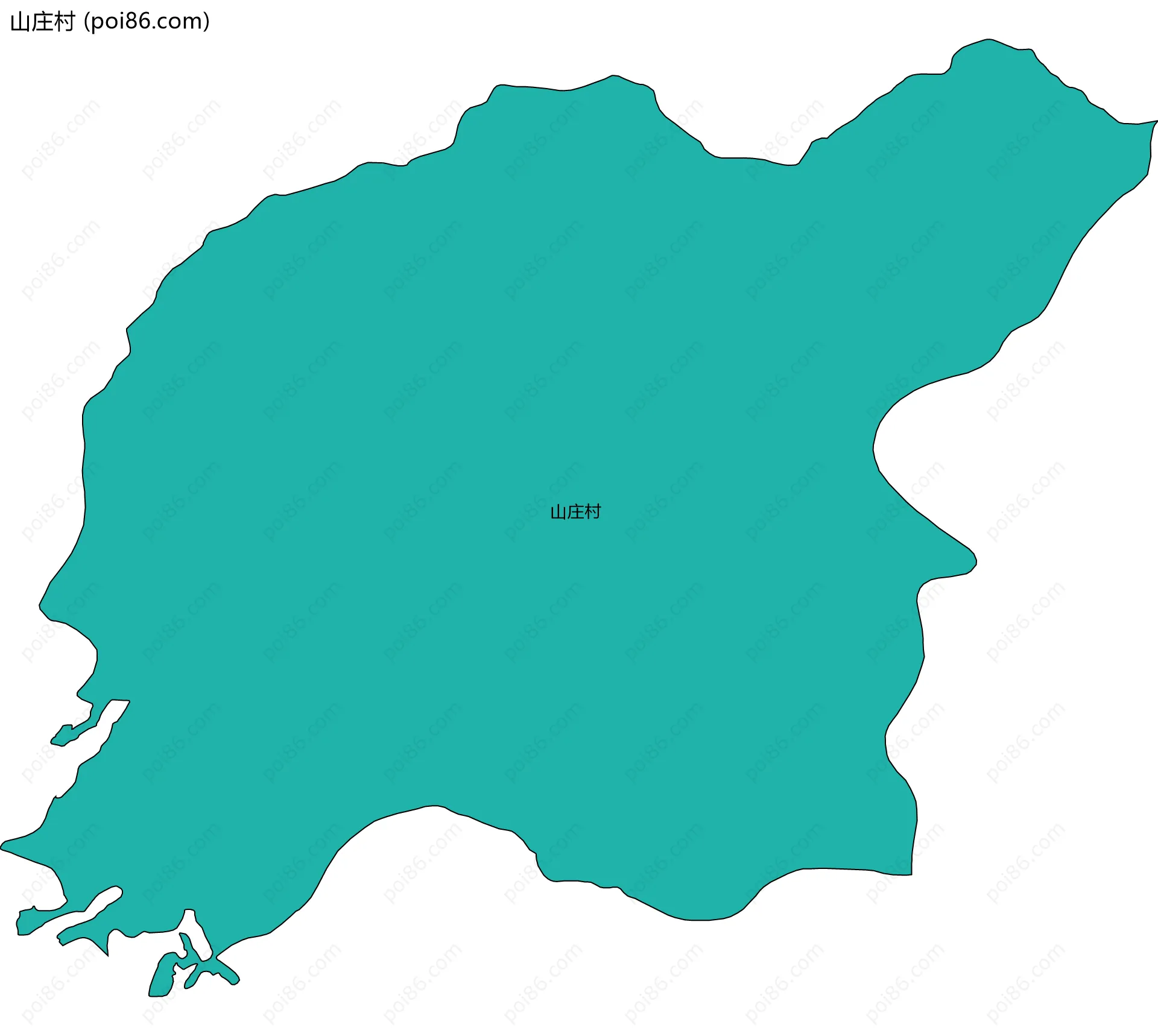 山庄村边界地图