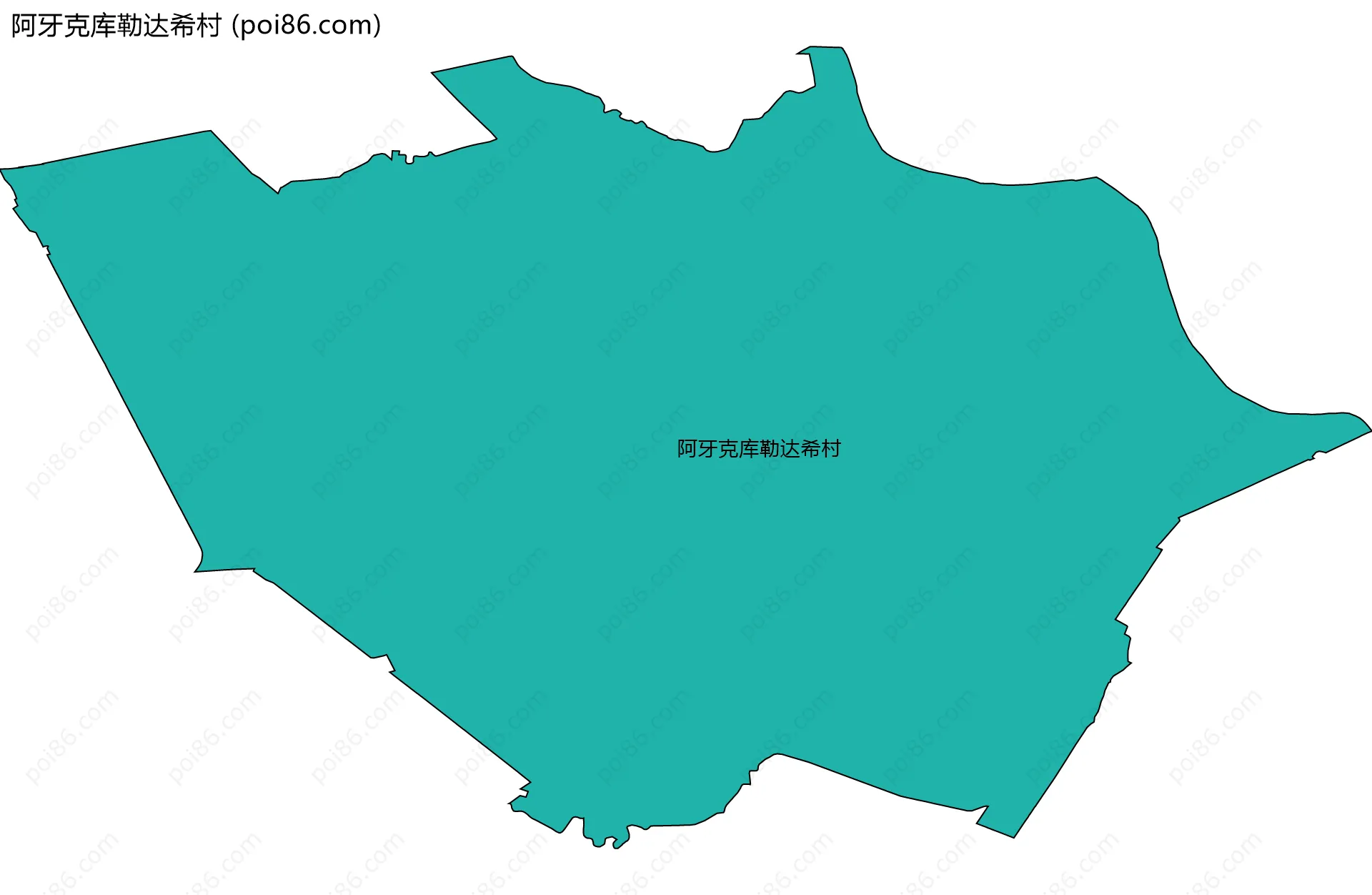 阿牙克库勒达希村边界地图