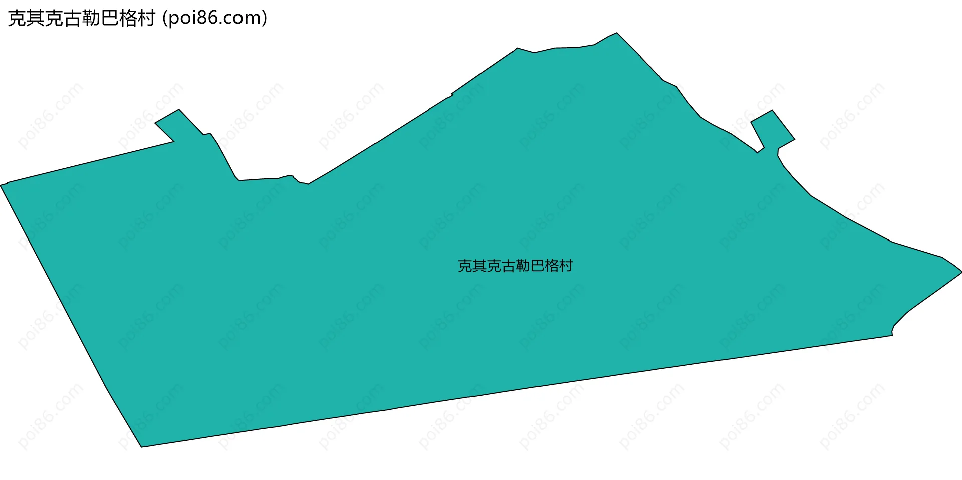 克其克古勒巴格村边界地图
