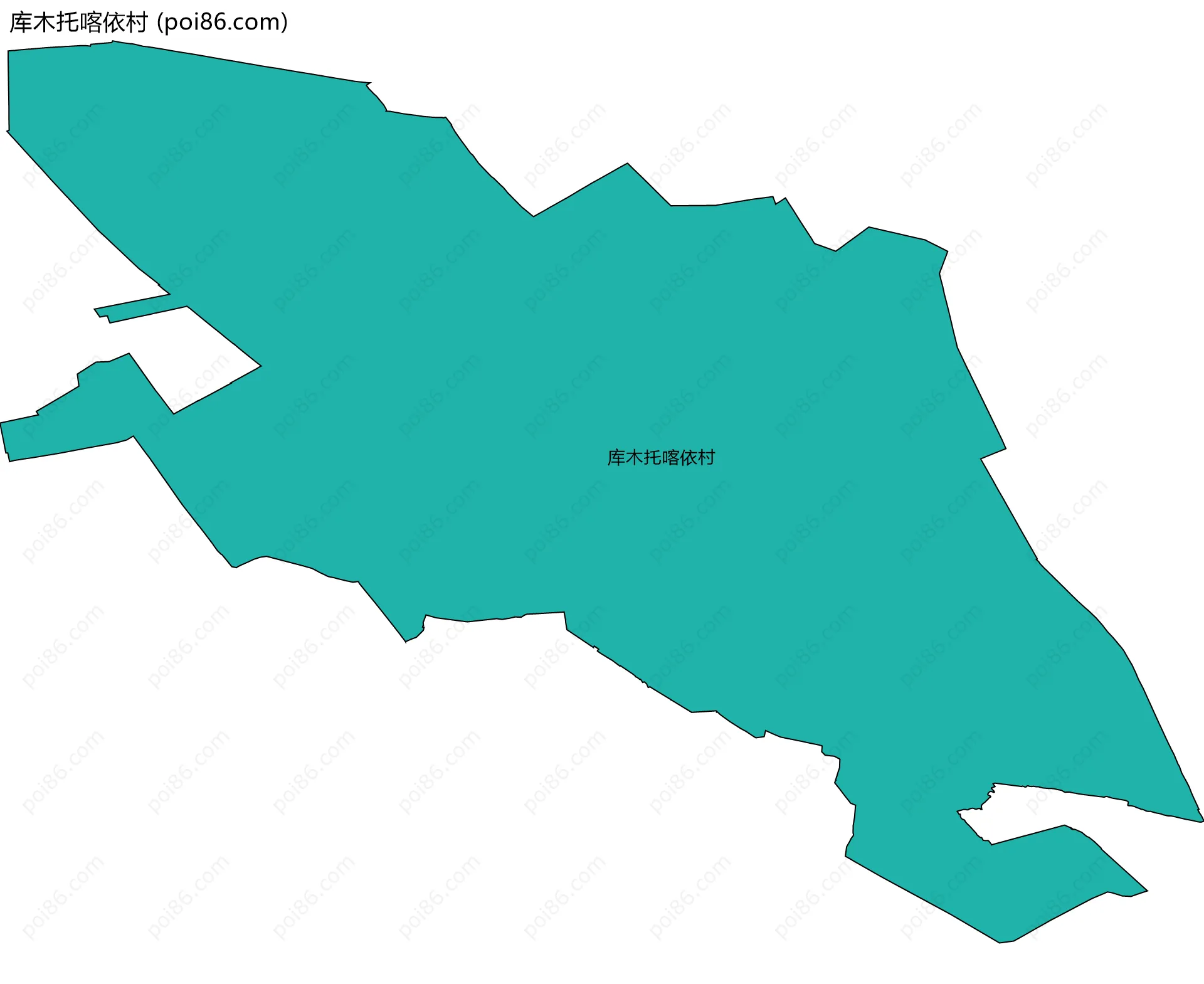 库木托喀依村边界地图