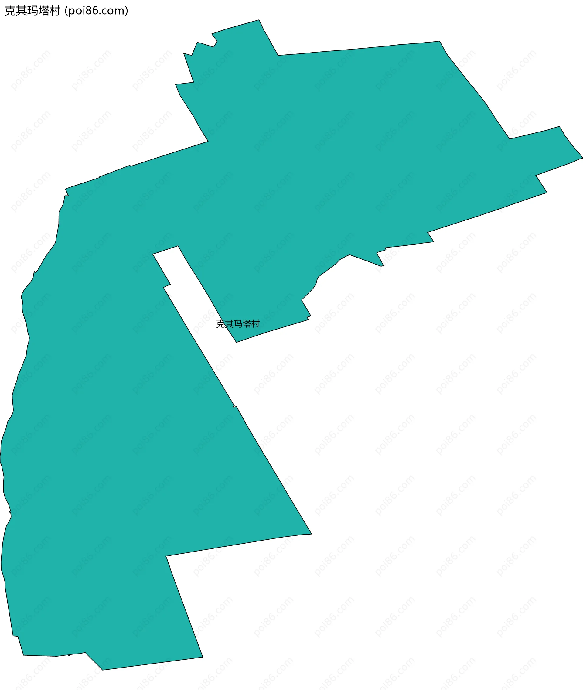 克其玛塔村边界地图