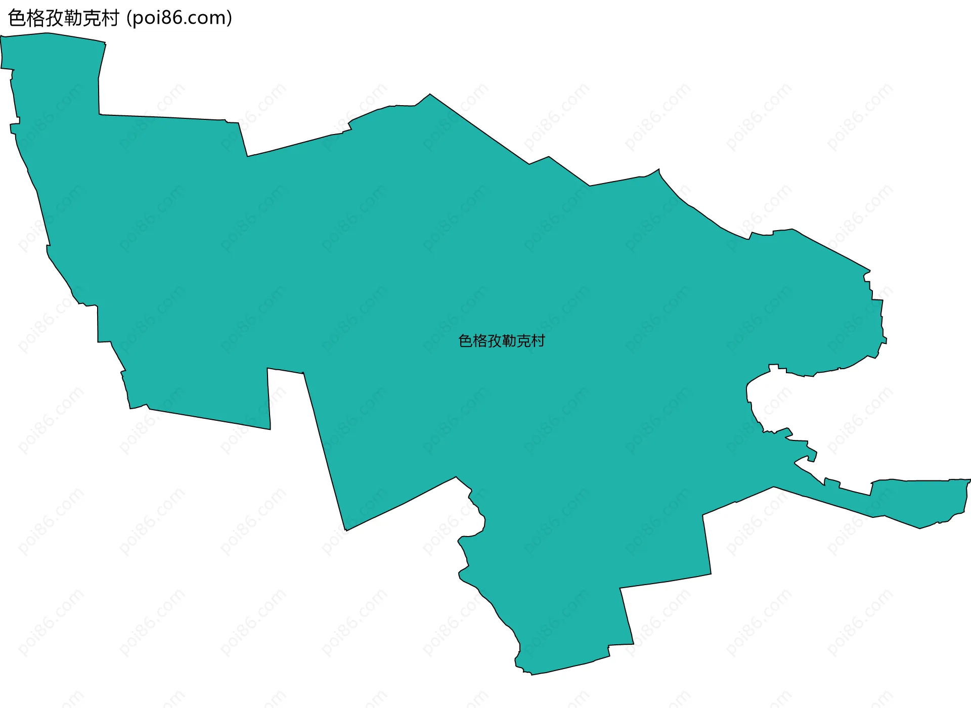 色格孜勒克村边界地图