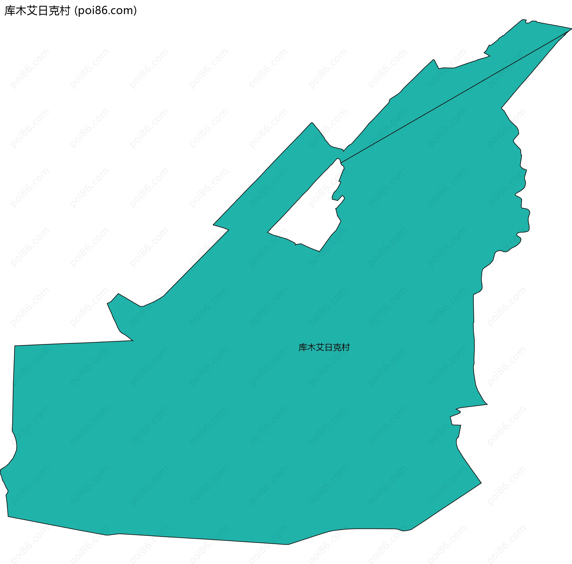 库木艾日克村边界地图