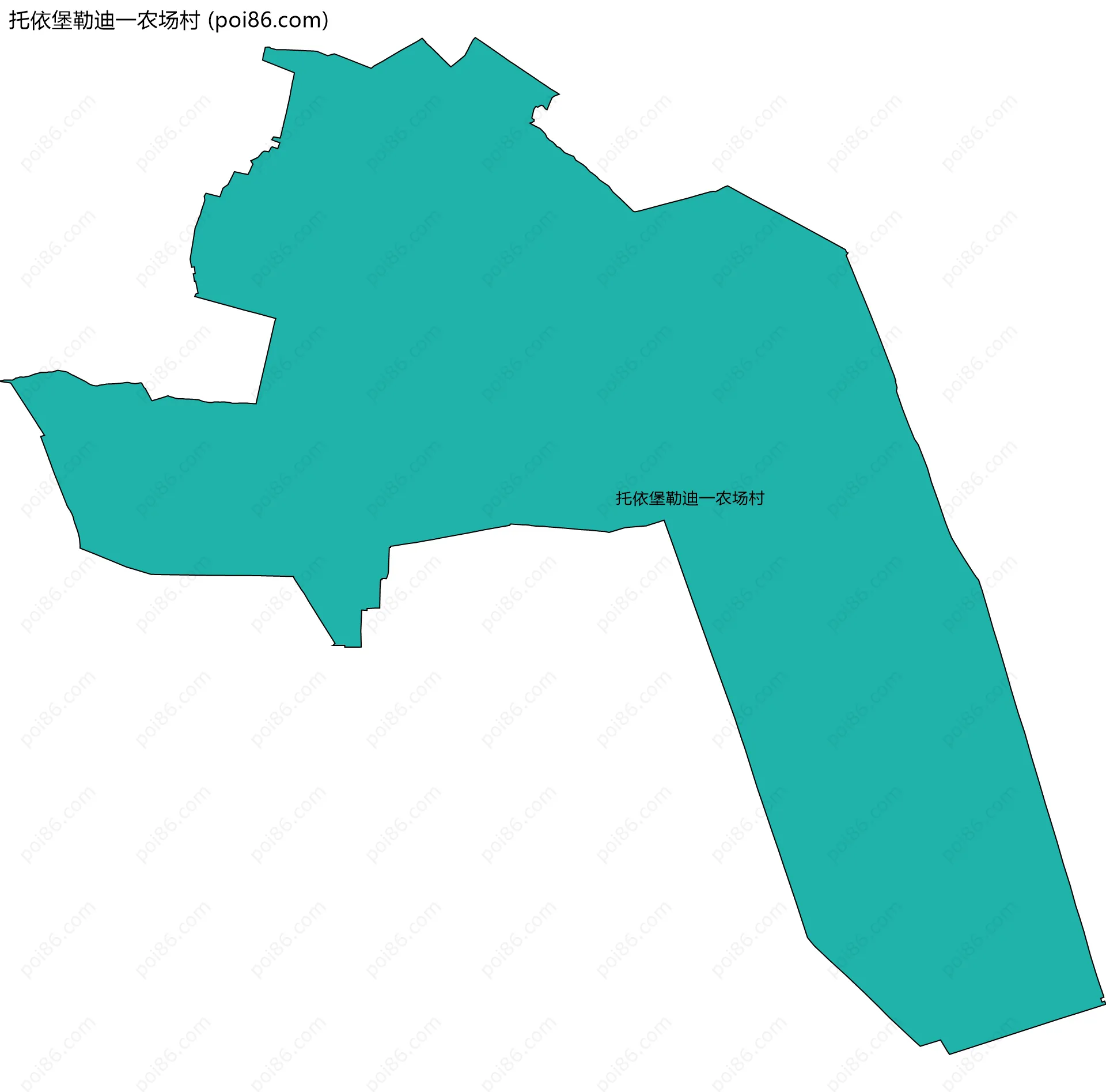 托依堡勒迪一农场村边界地图
