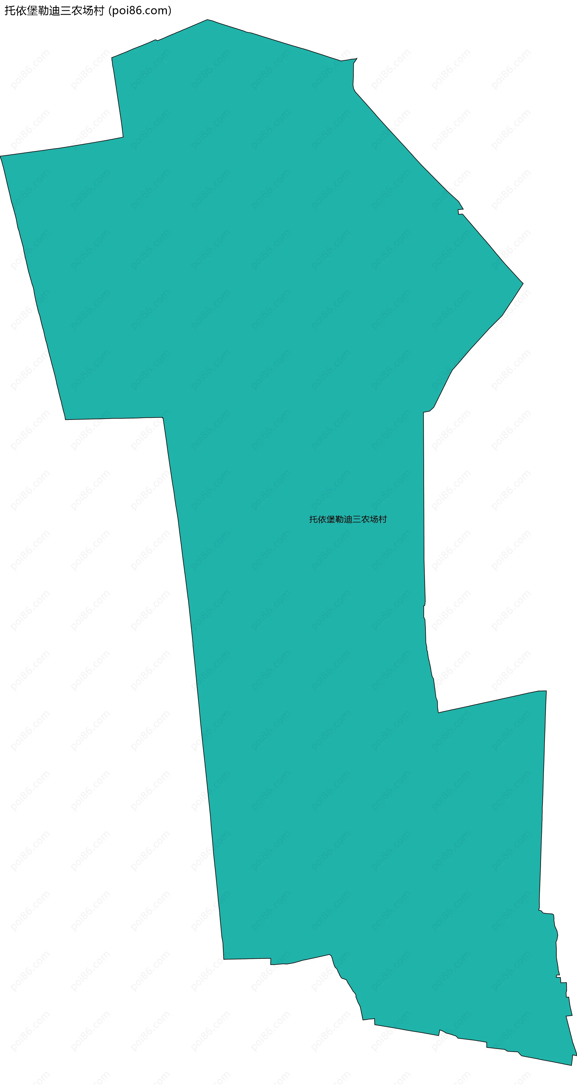 托依堡勒迪三农场村边界地图