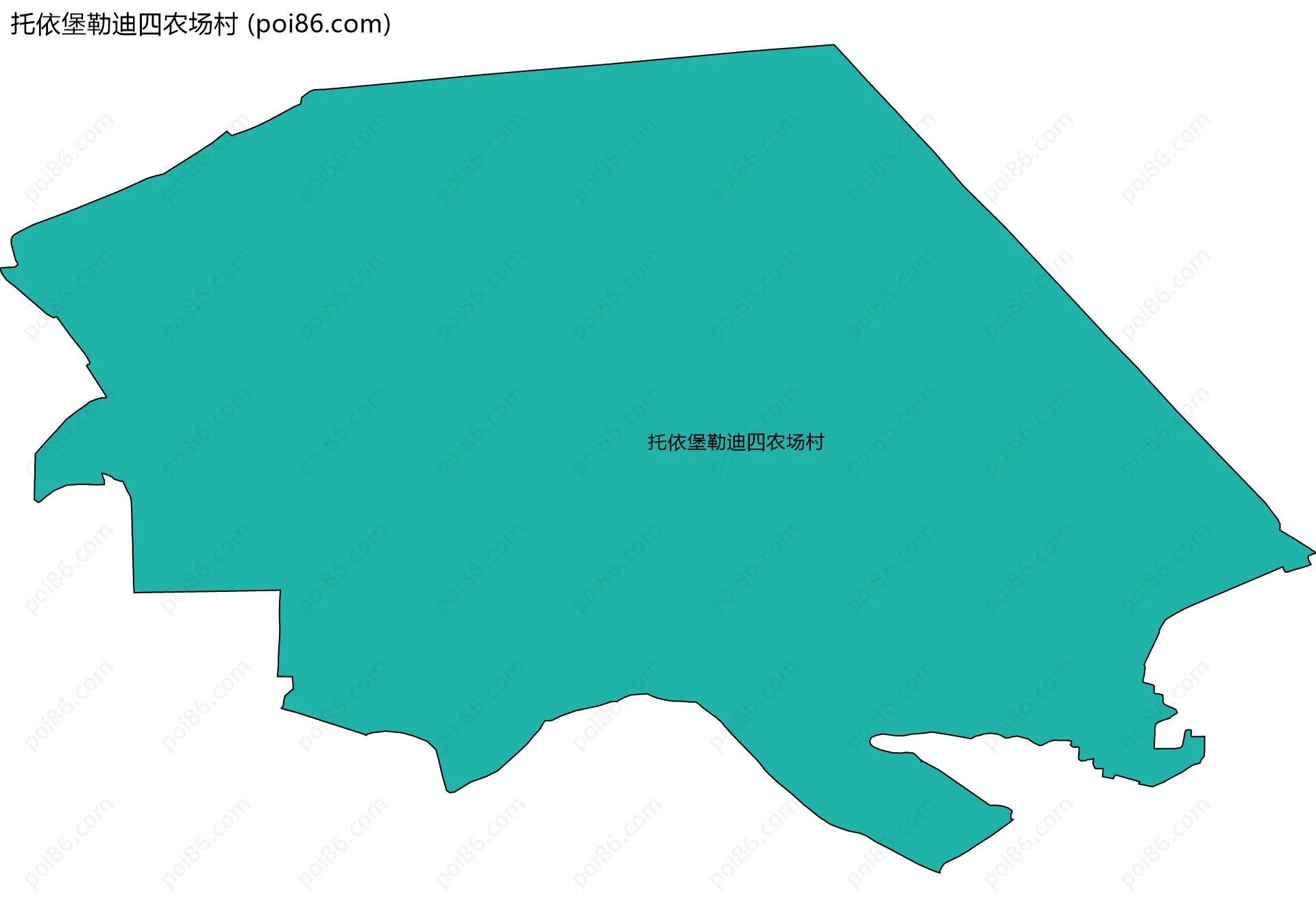 托依堡勒迪四农场村边界地图