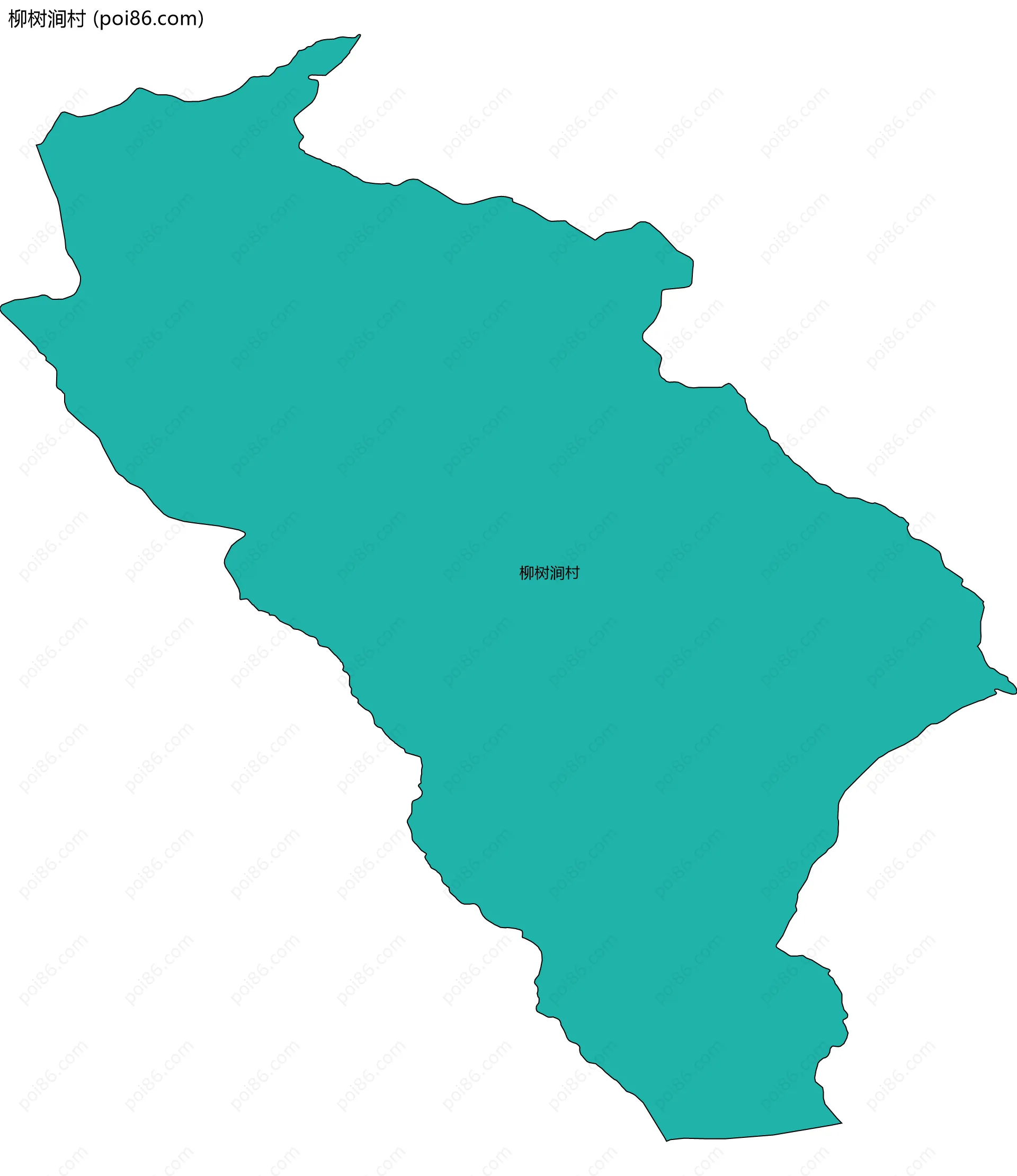 柳树涧村边界地图