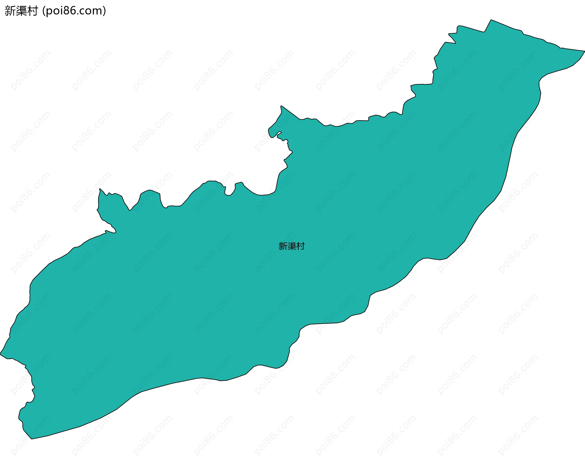 新渠村边界地图