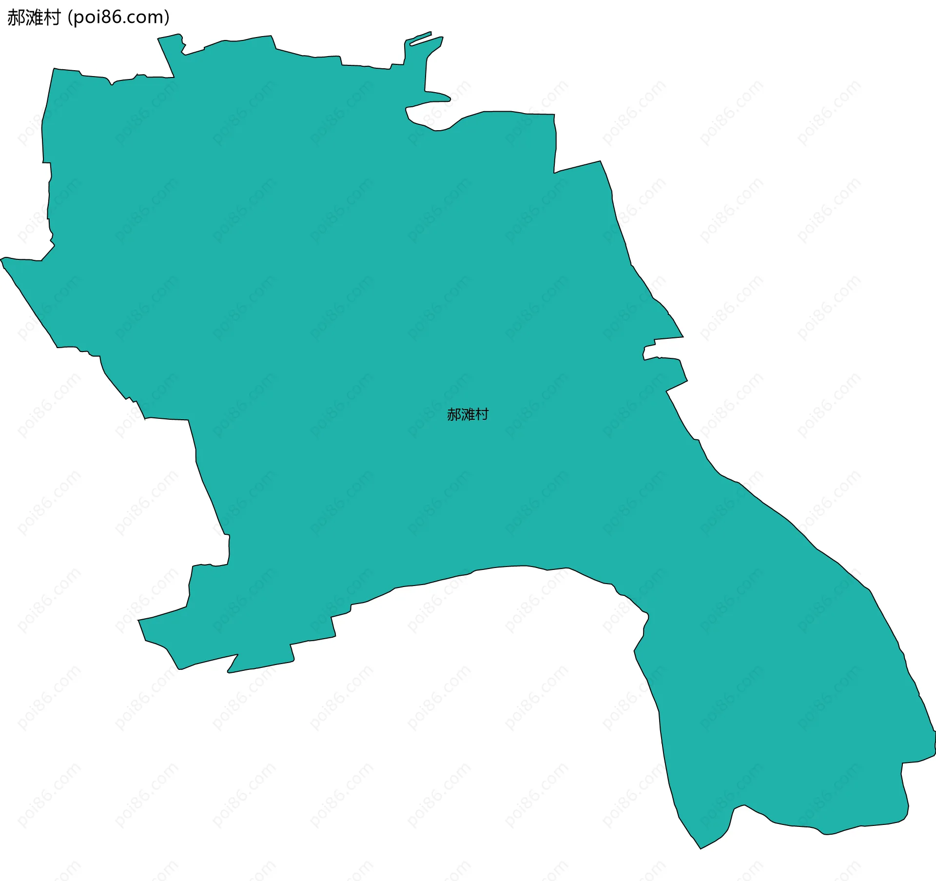 郝滩村边界地图