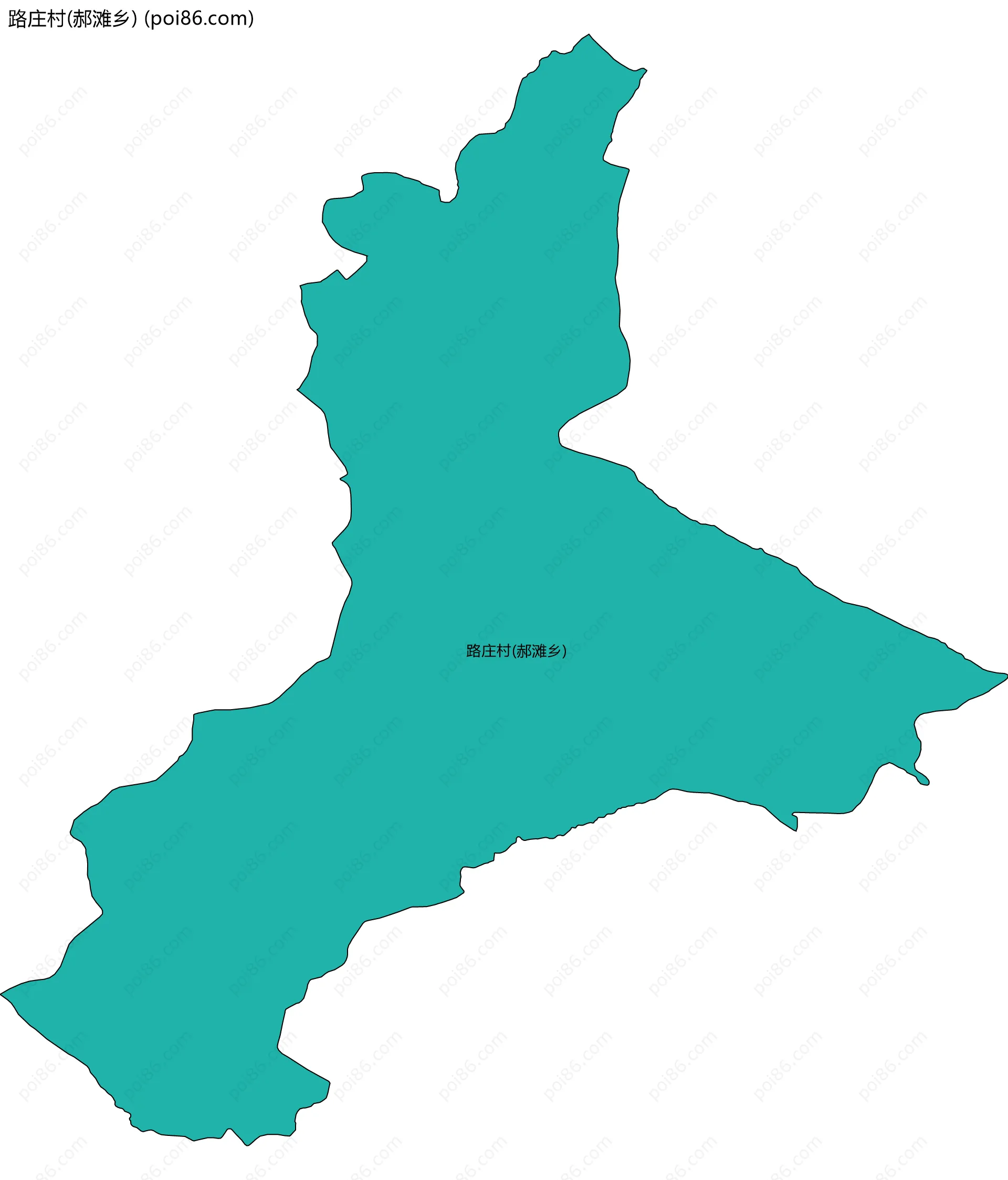 路庄村(郝滩乡)边界地图