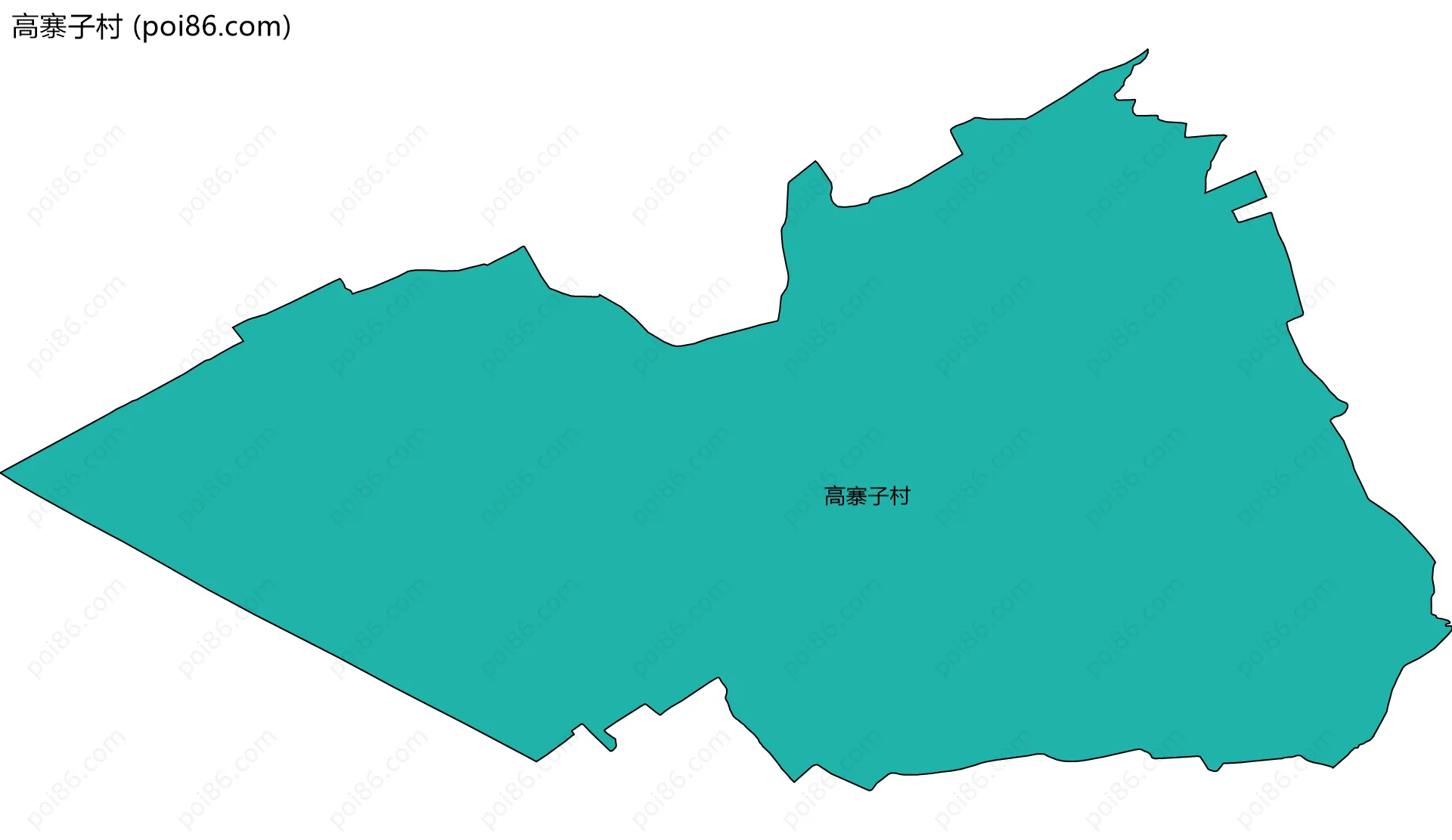 高寨子村边界地图