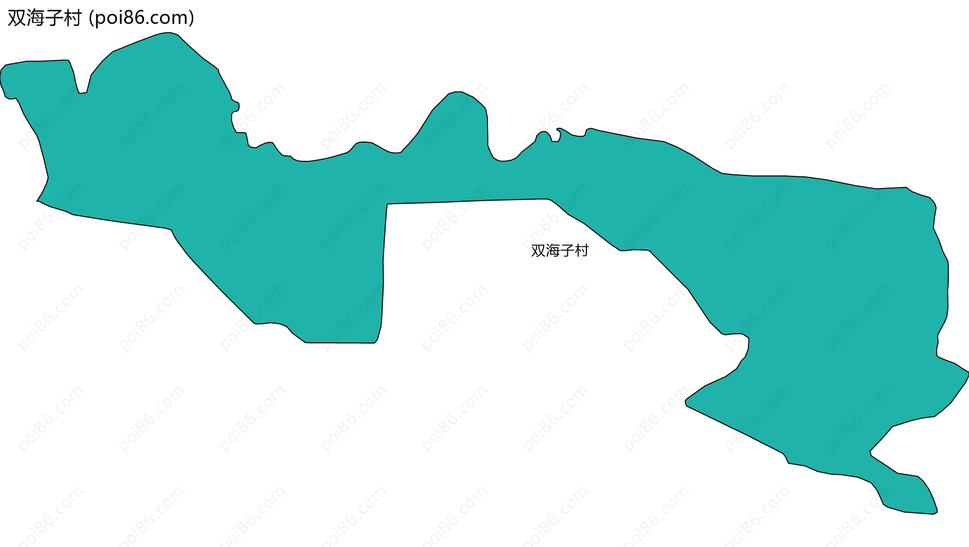双海子村边界地图