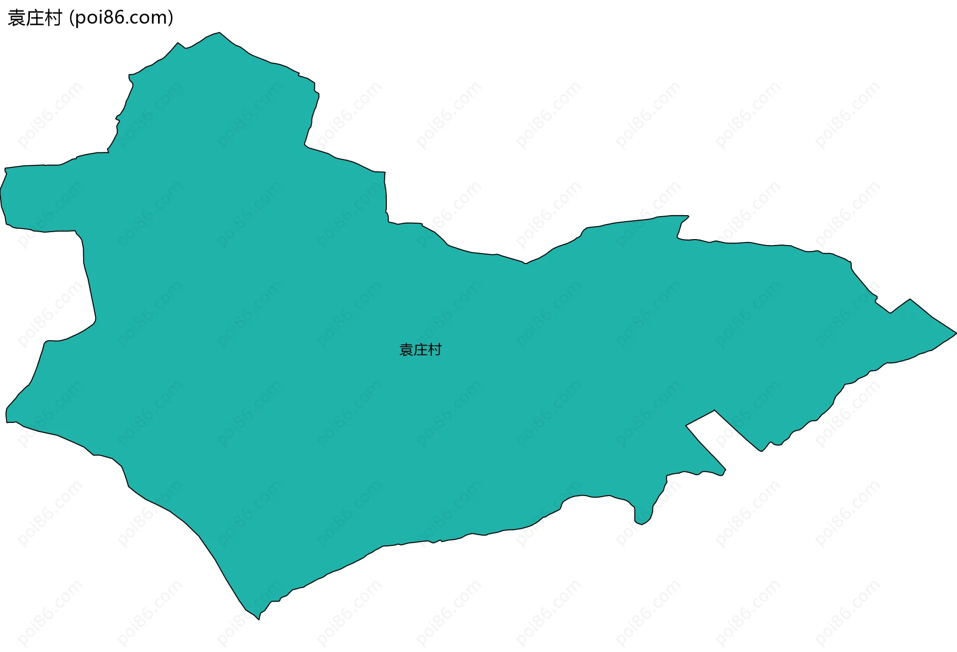 袁庄村边界地图