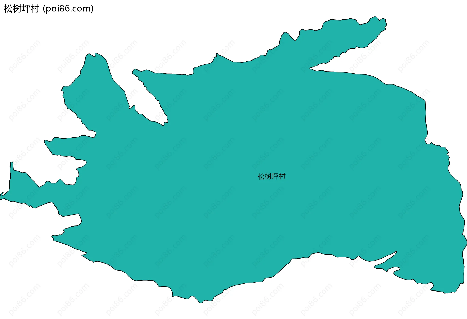 松树坪村边界地图