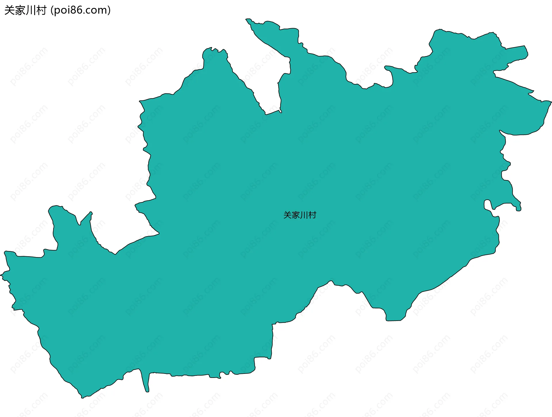 关家川村边界地图