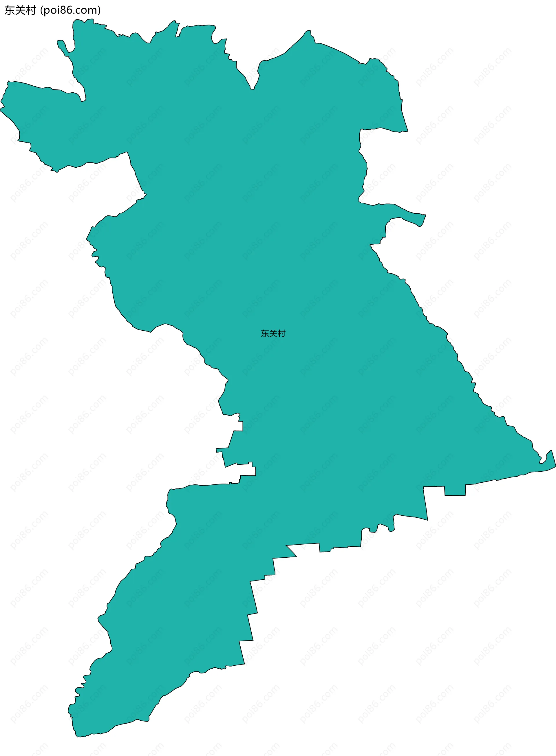 东关村边界地图