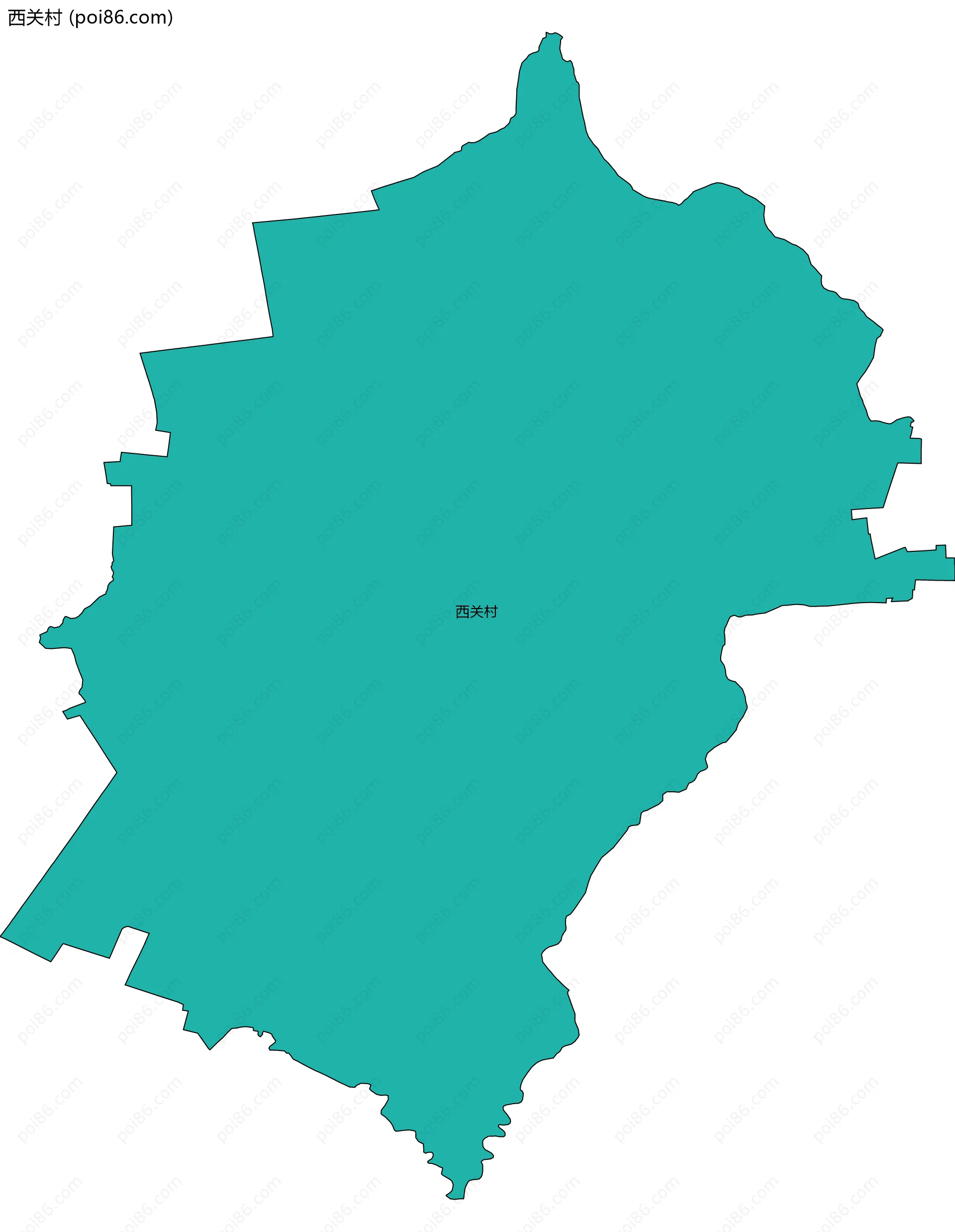 西关村边界地图