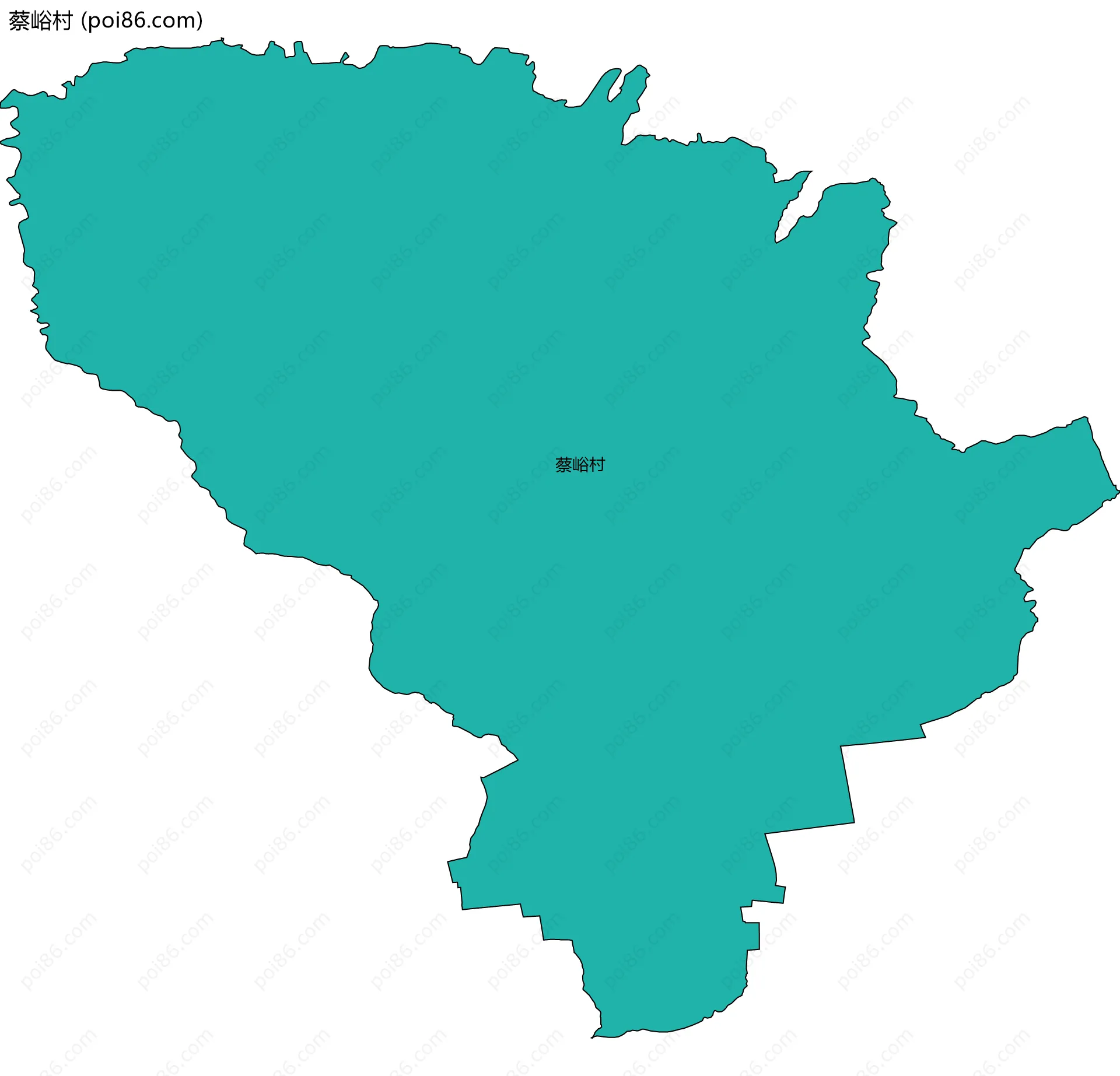 蔡峪村边界地图