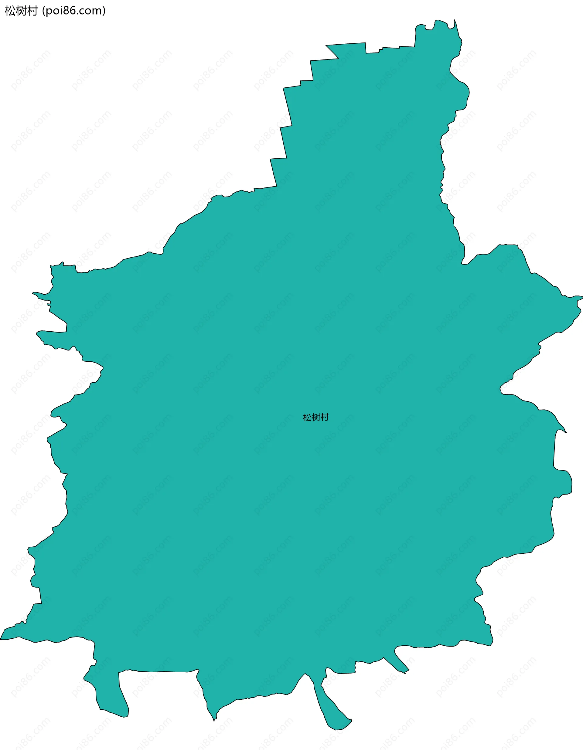 松树村边界地图