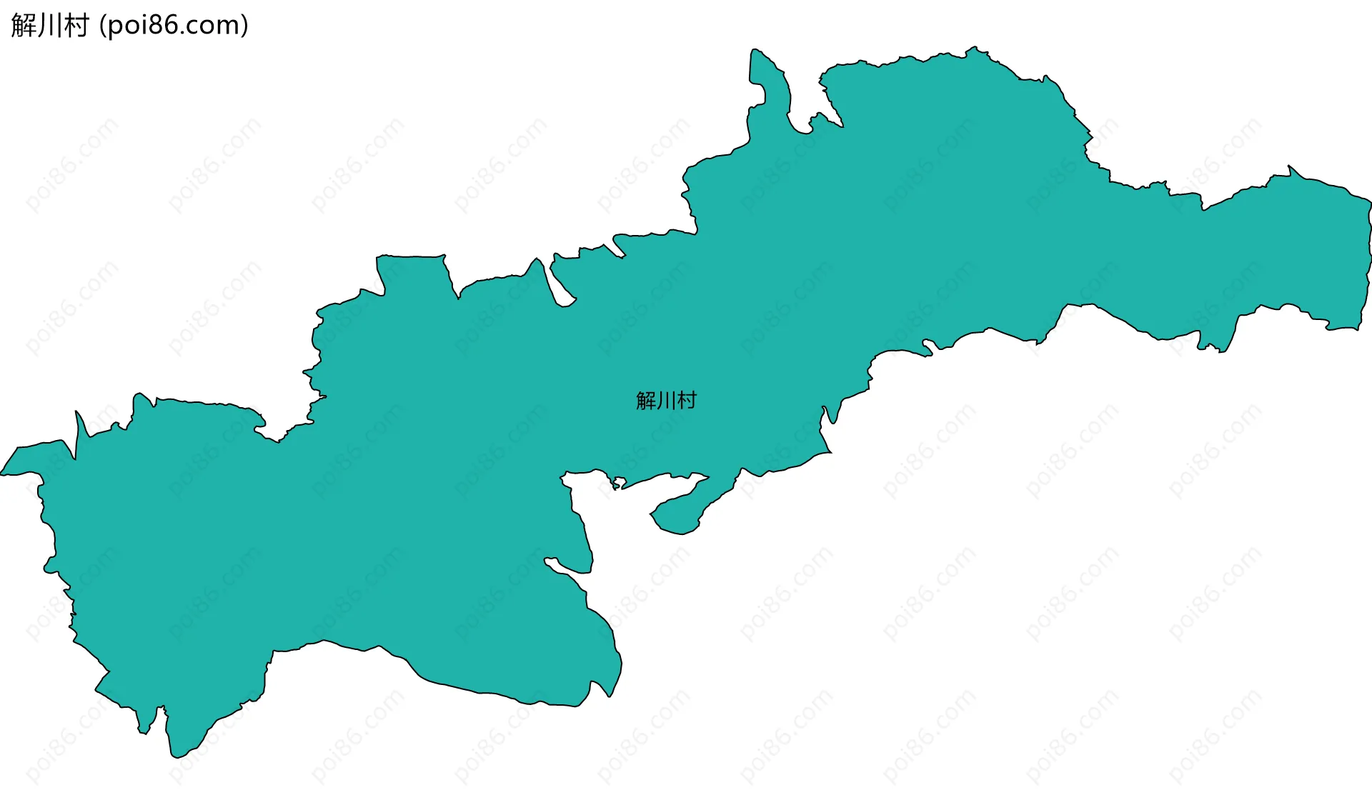 解川村边界地图