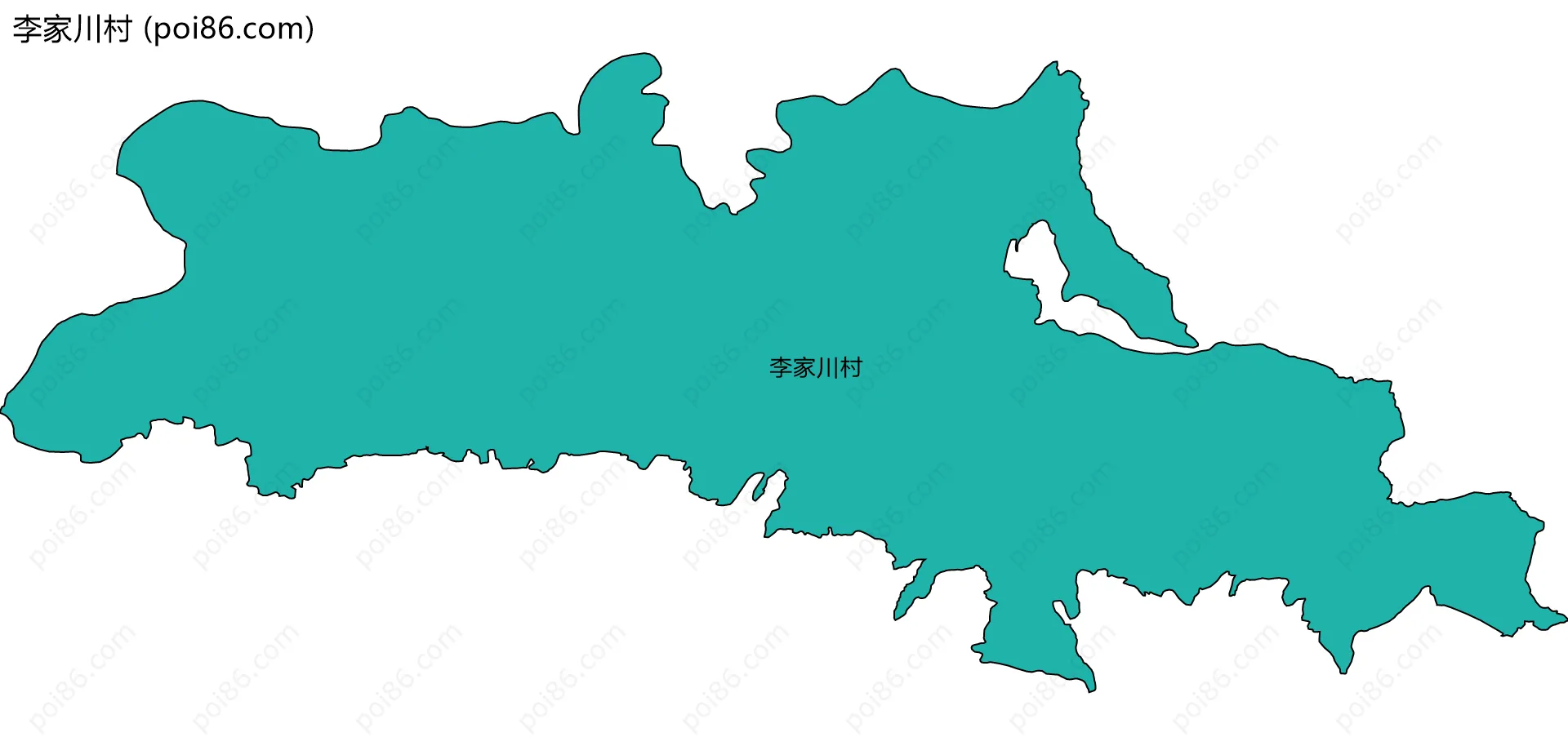 李家川村边界地图