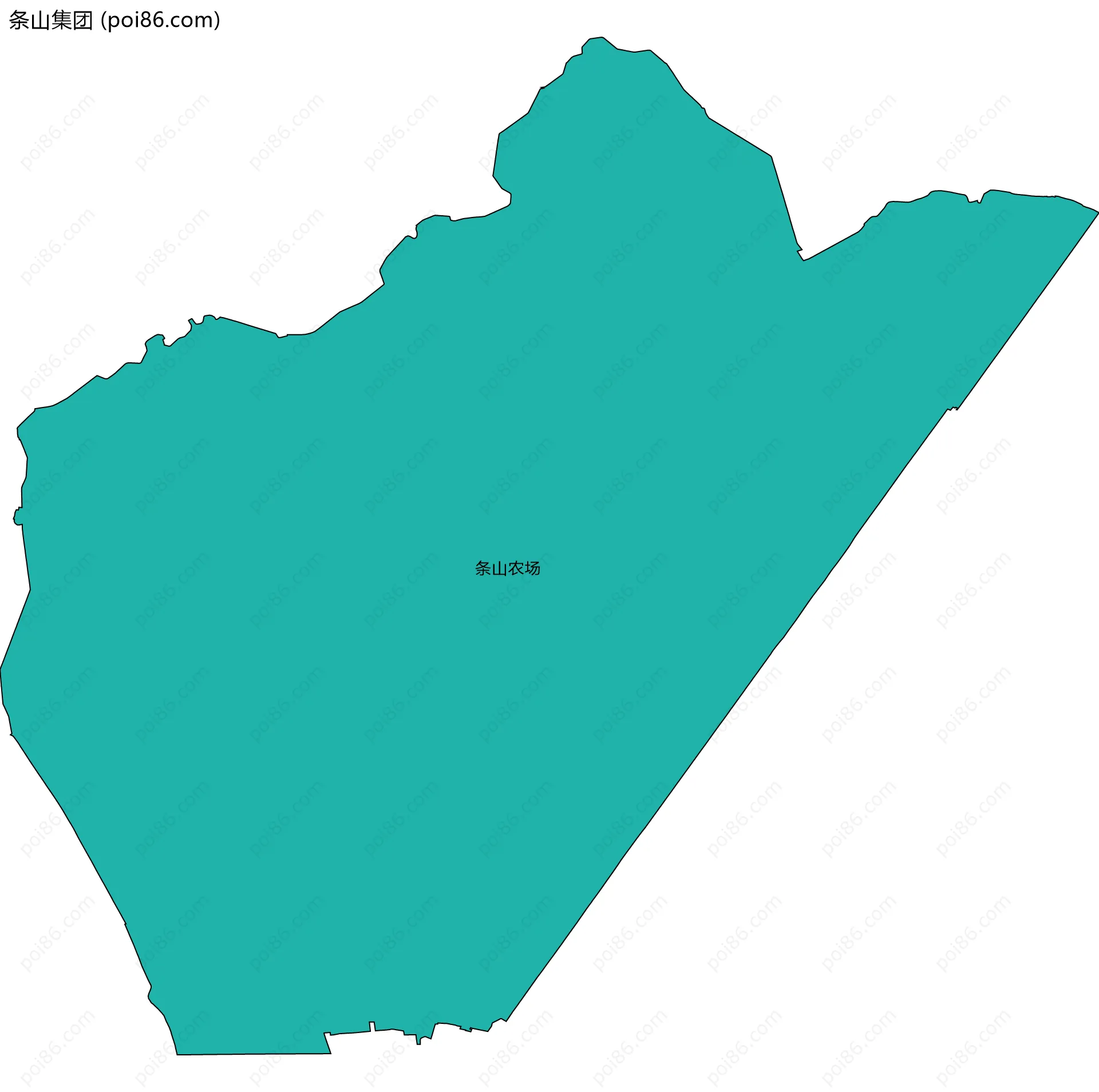 条山集团边界地图(五级行政区划)