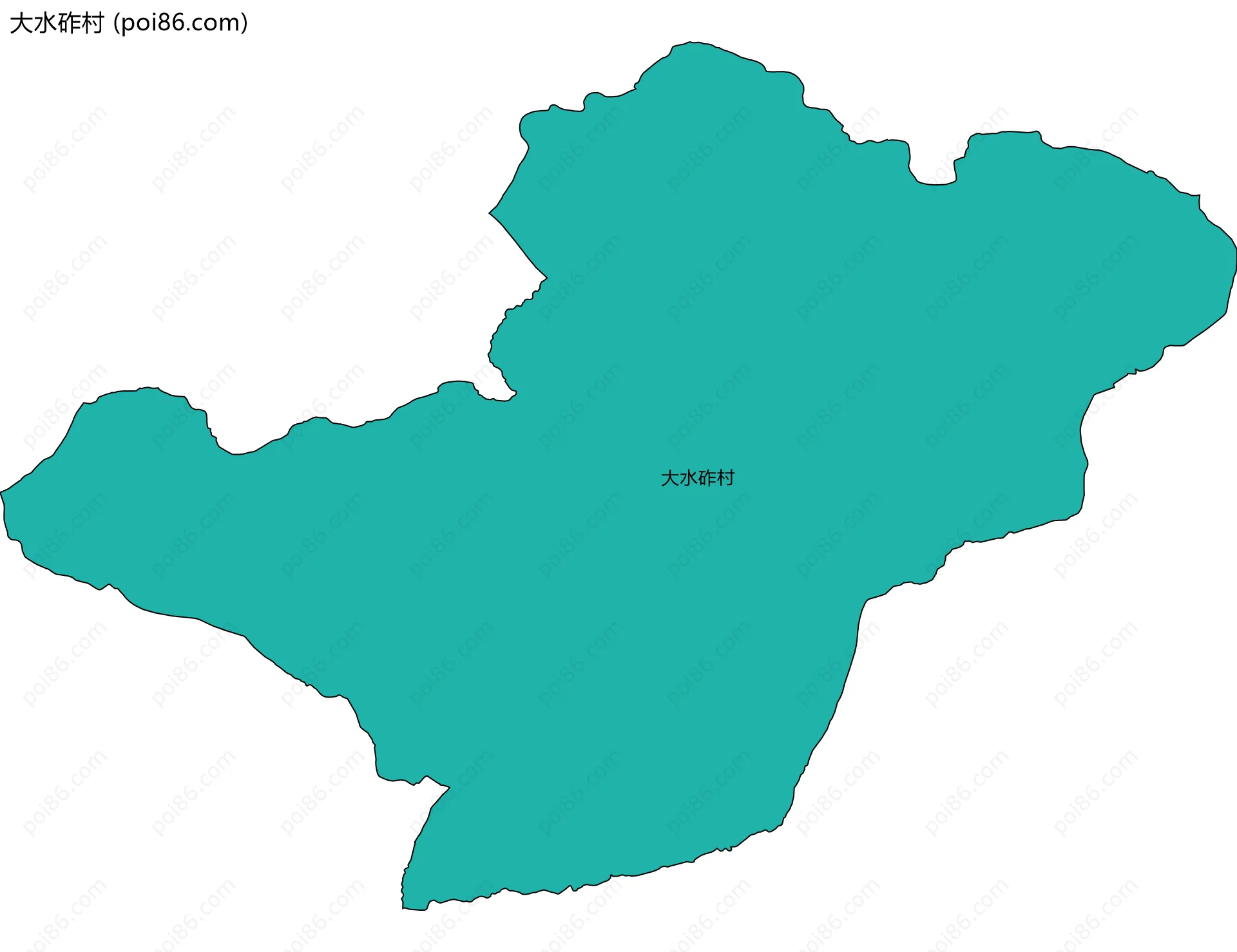 大水砟村边界地图