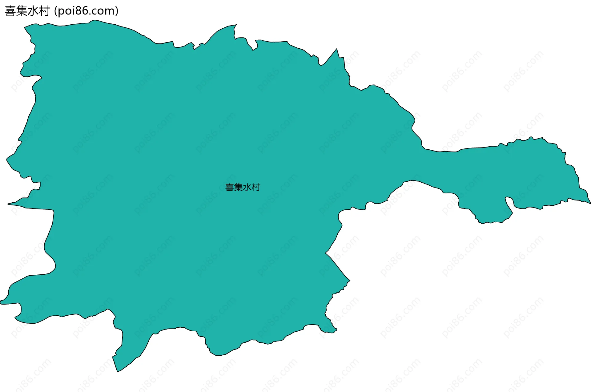 喜集水村边界地图