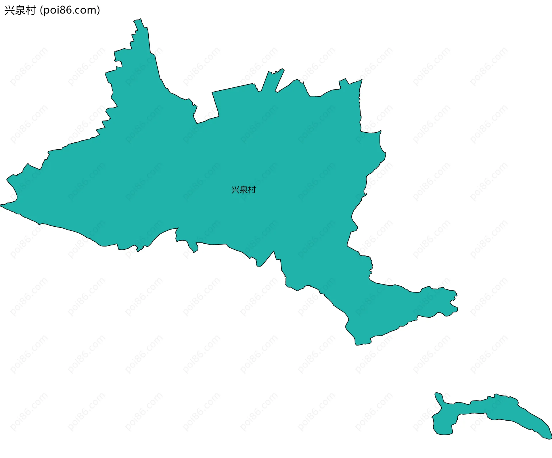 兴泉村边界地图