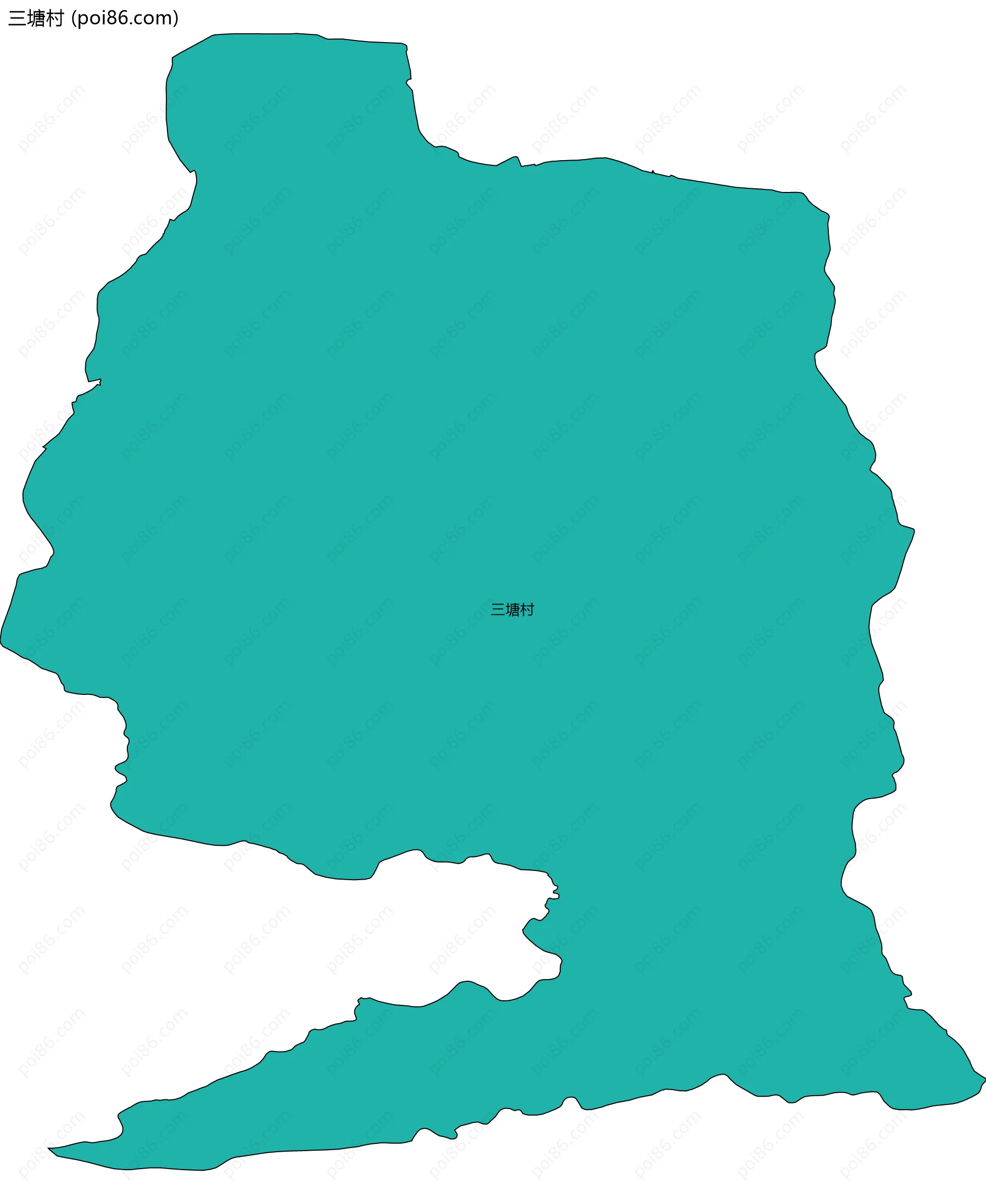 三塘村边界地图